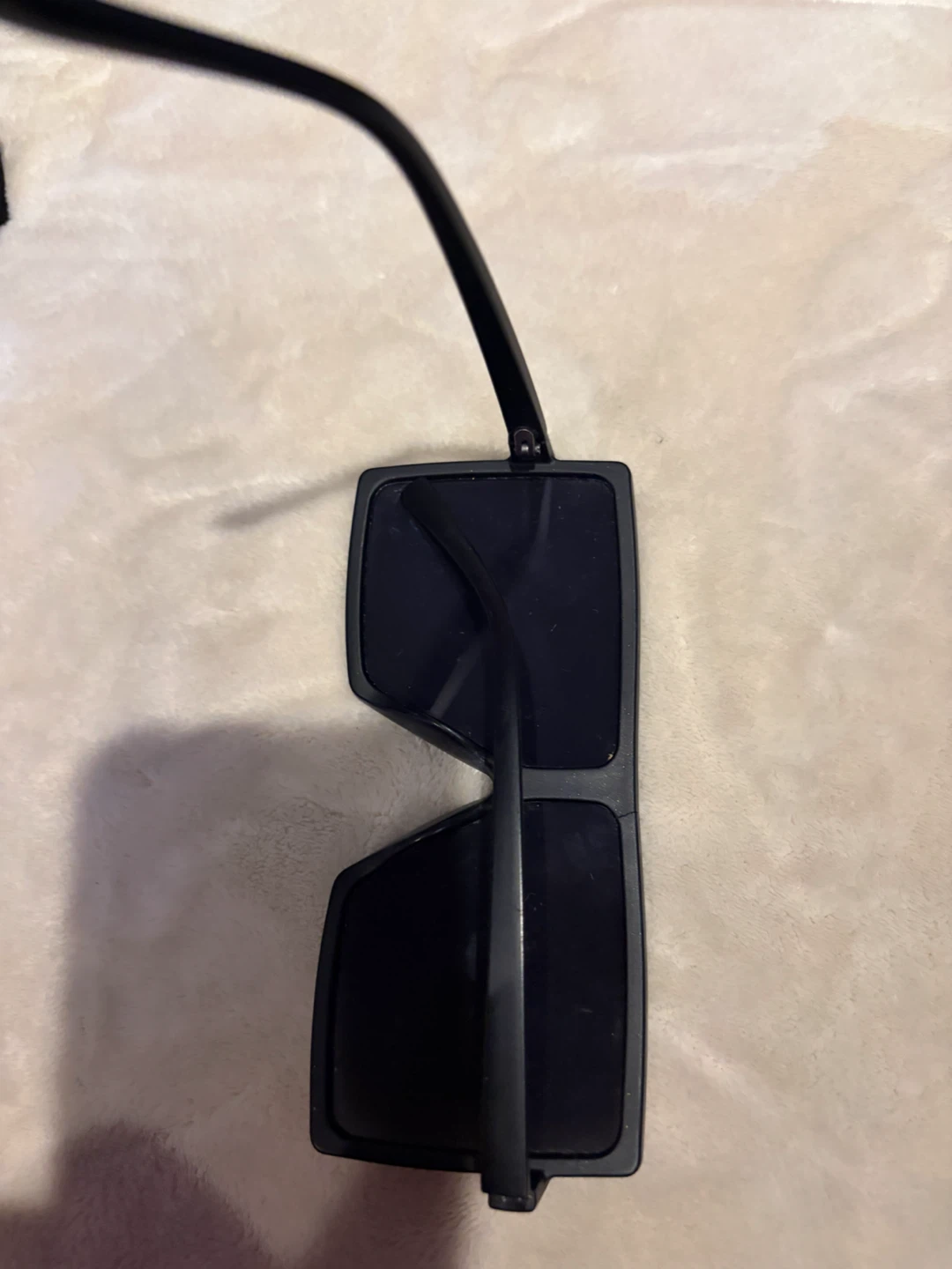 Black Oversized Shield Sunglasses - Like New - photo 3
