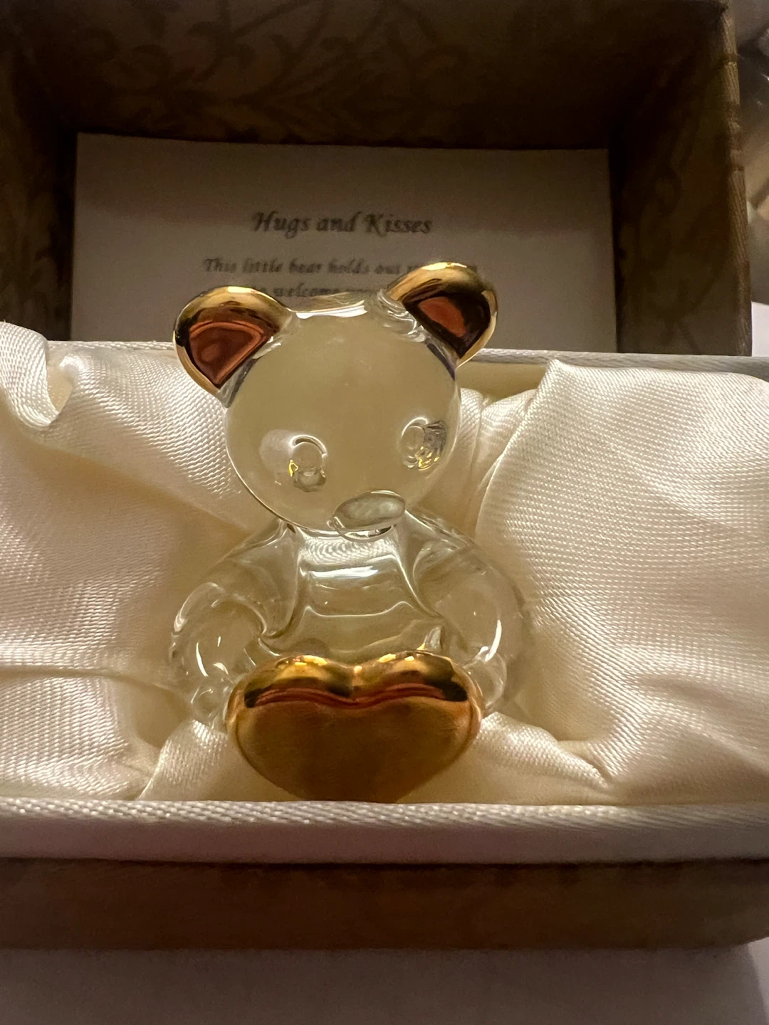 Glass Bear with Heart - Hugs and Kisses - photo 2