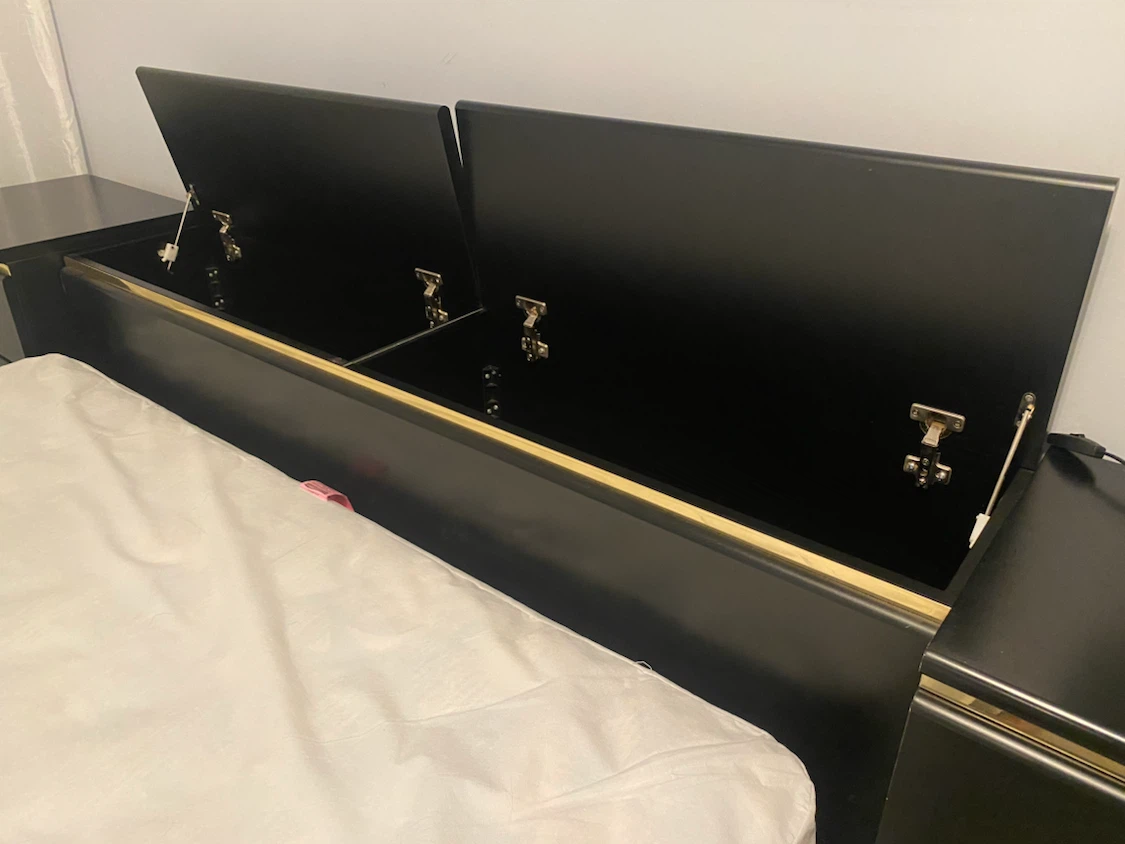 Black Bedroom Set with Dresser and Nightstands - photo 3