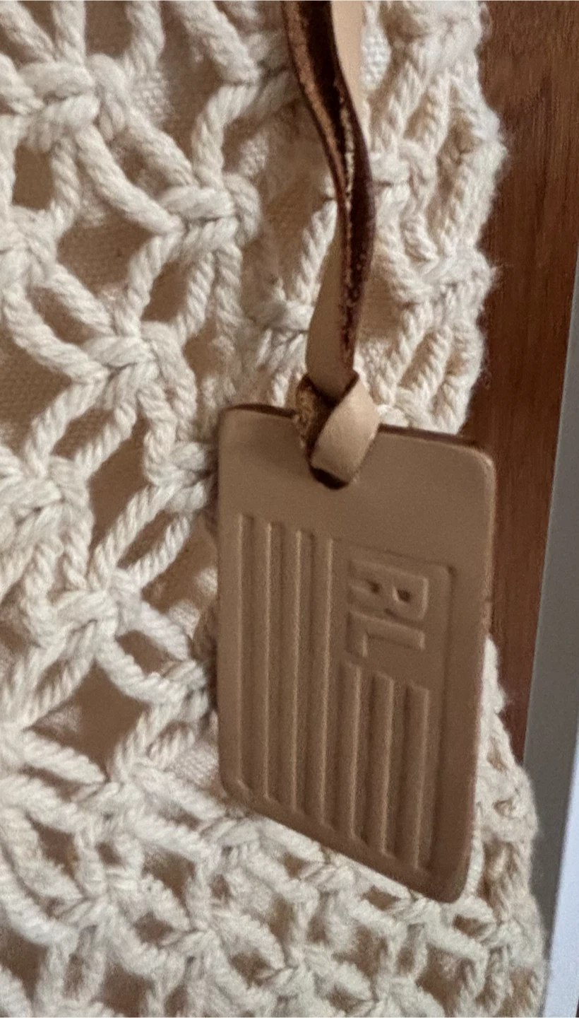 Ralph Lauren/ Polo Jean Cream Macrame Tote Bag with Fringe - photo 2