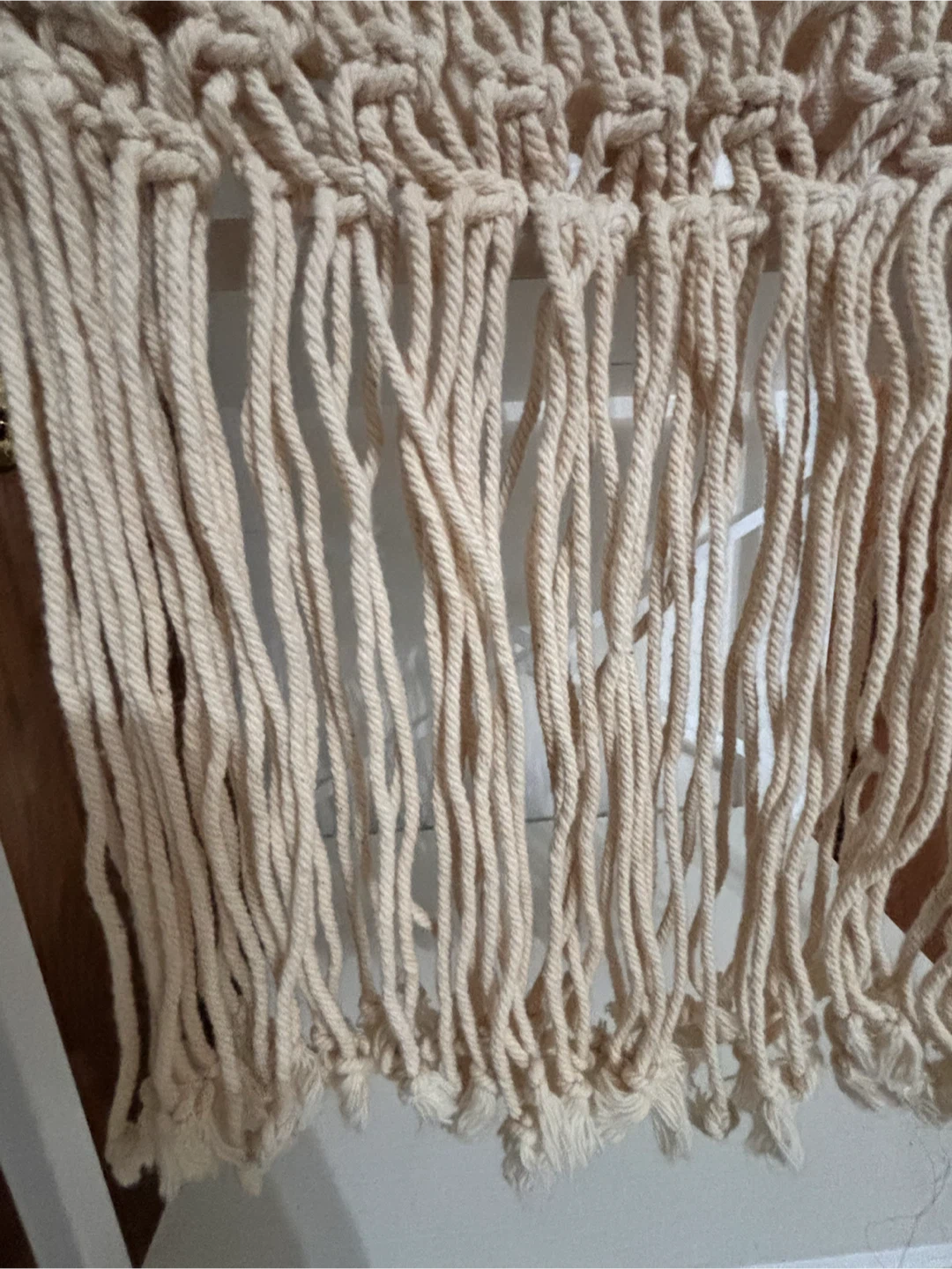 Ralph Lauren/ Polo Jean Cream Macrame Tote Bag with Fringe - photo 5