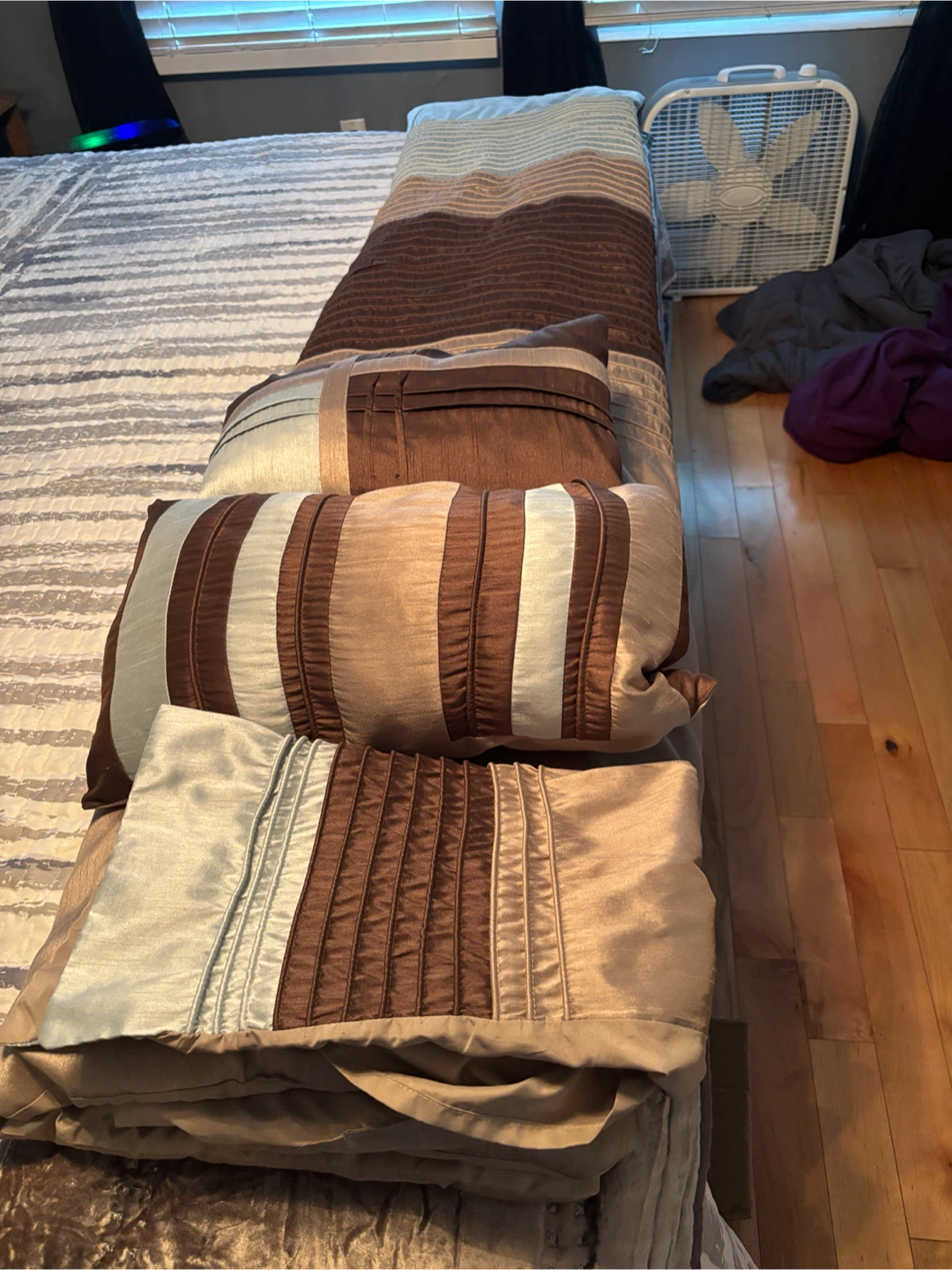 Decorative Throw Pillows - Brown.  & Blue