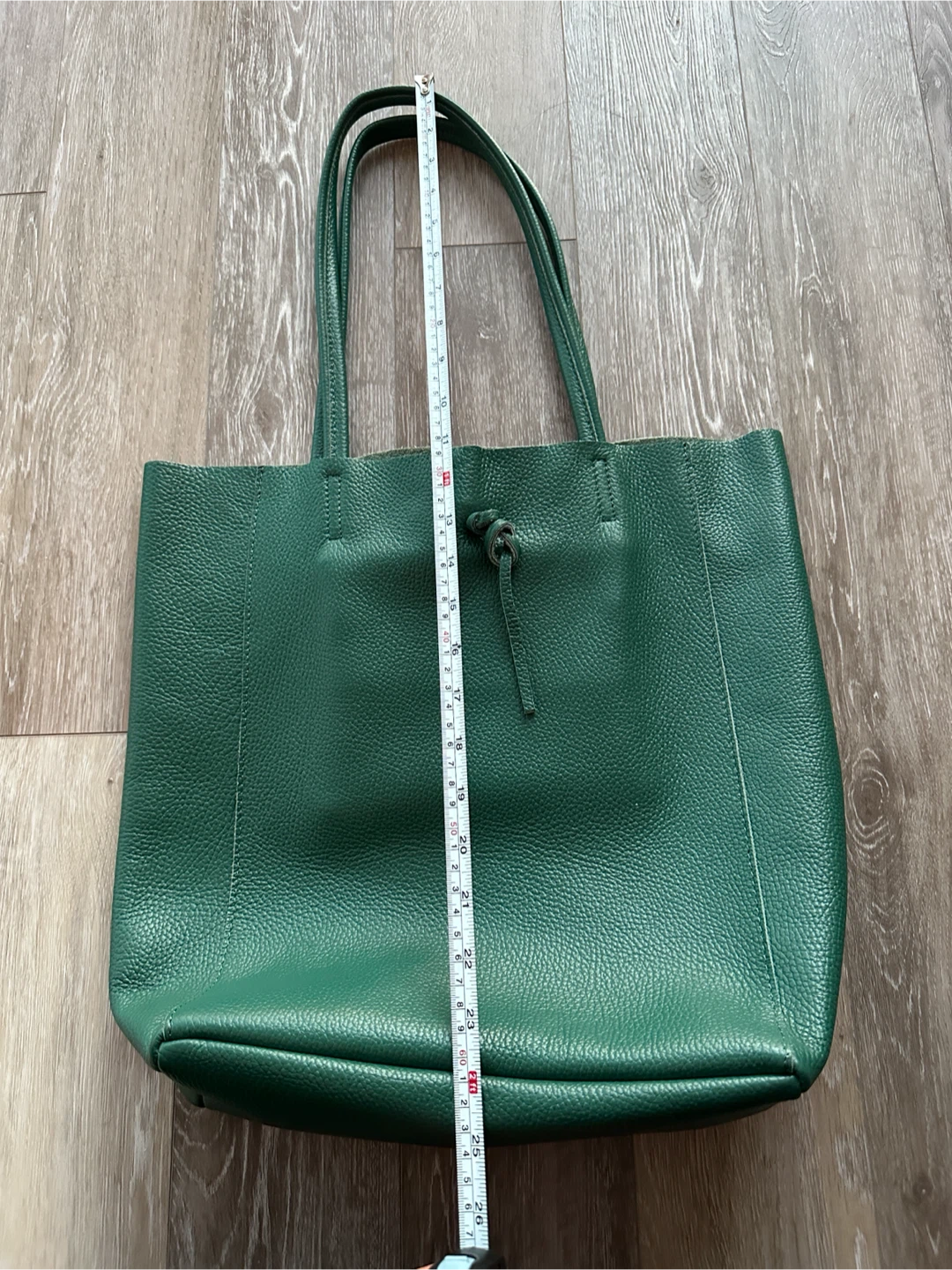 Green Leather Tote Bag - photo 3