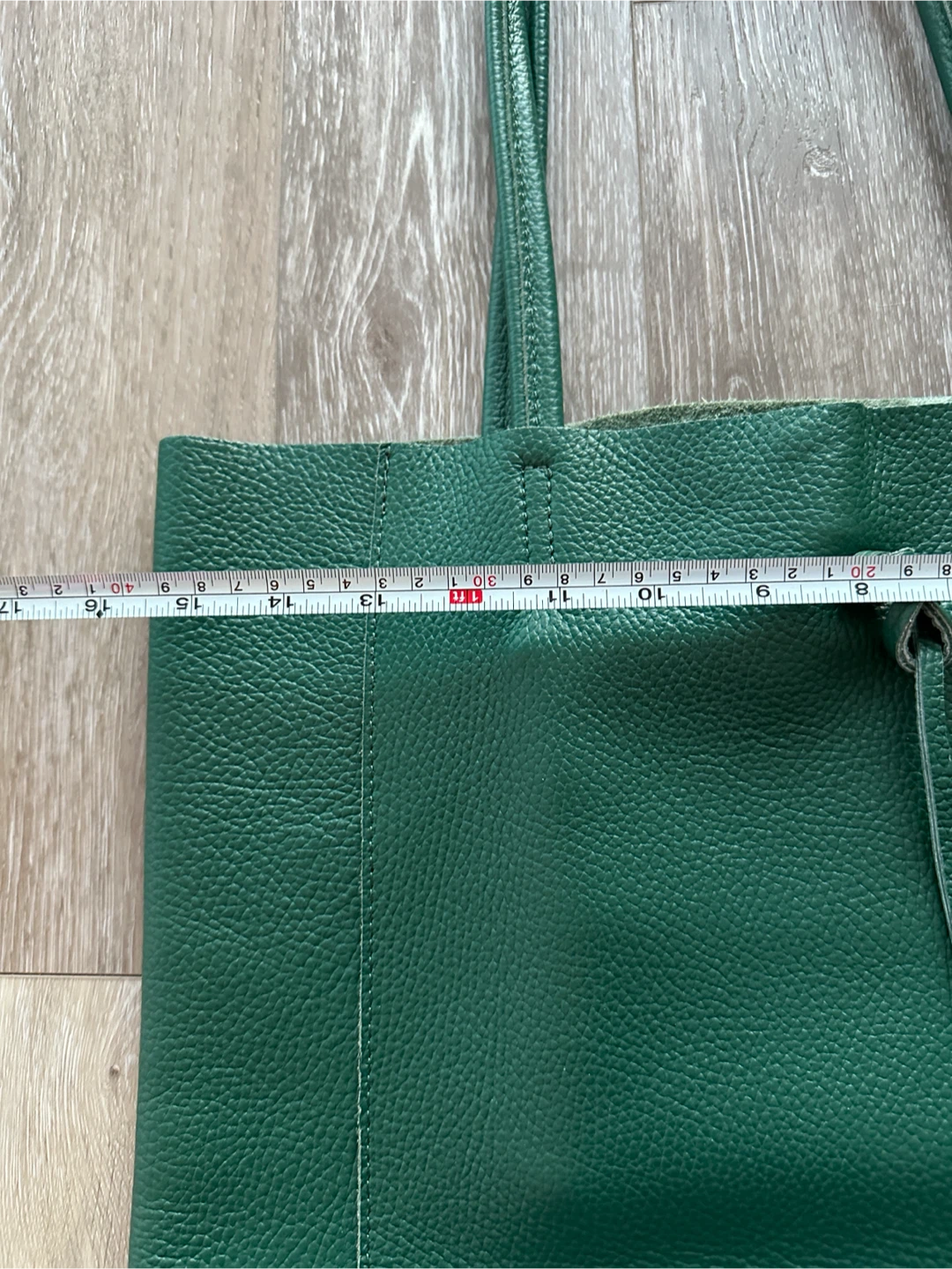 Green Leather Tote Bag - photo 4
