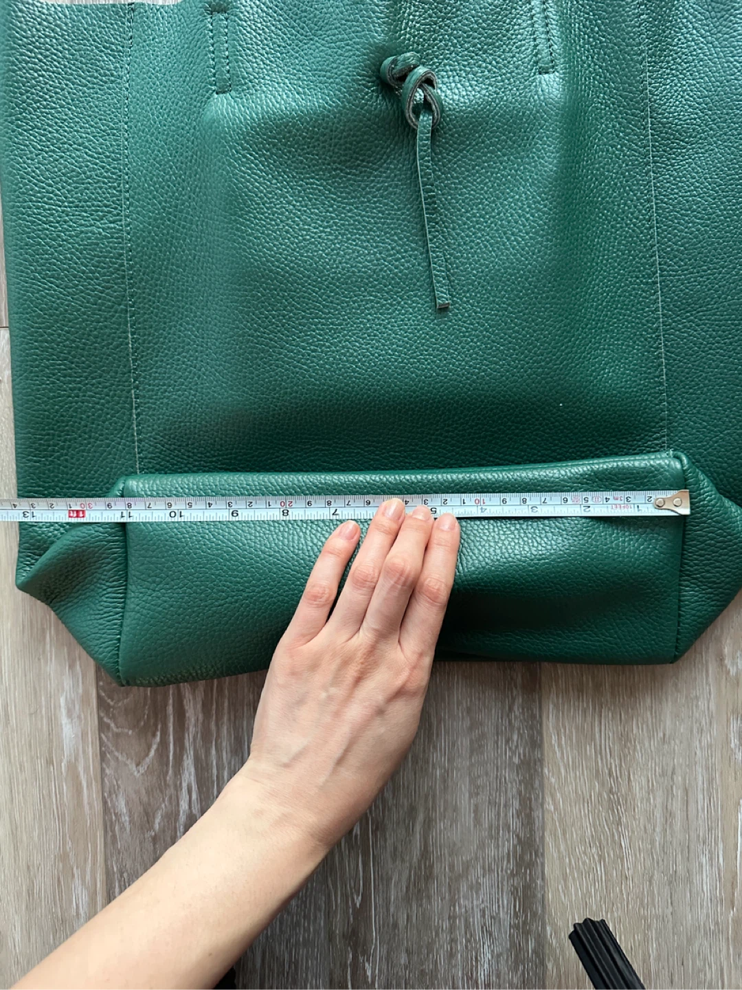 Green Leather Tote Bag - photo 5