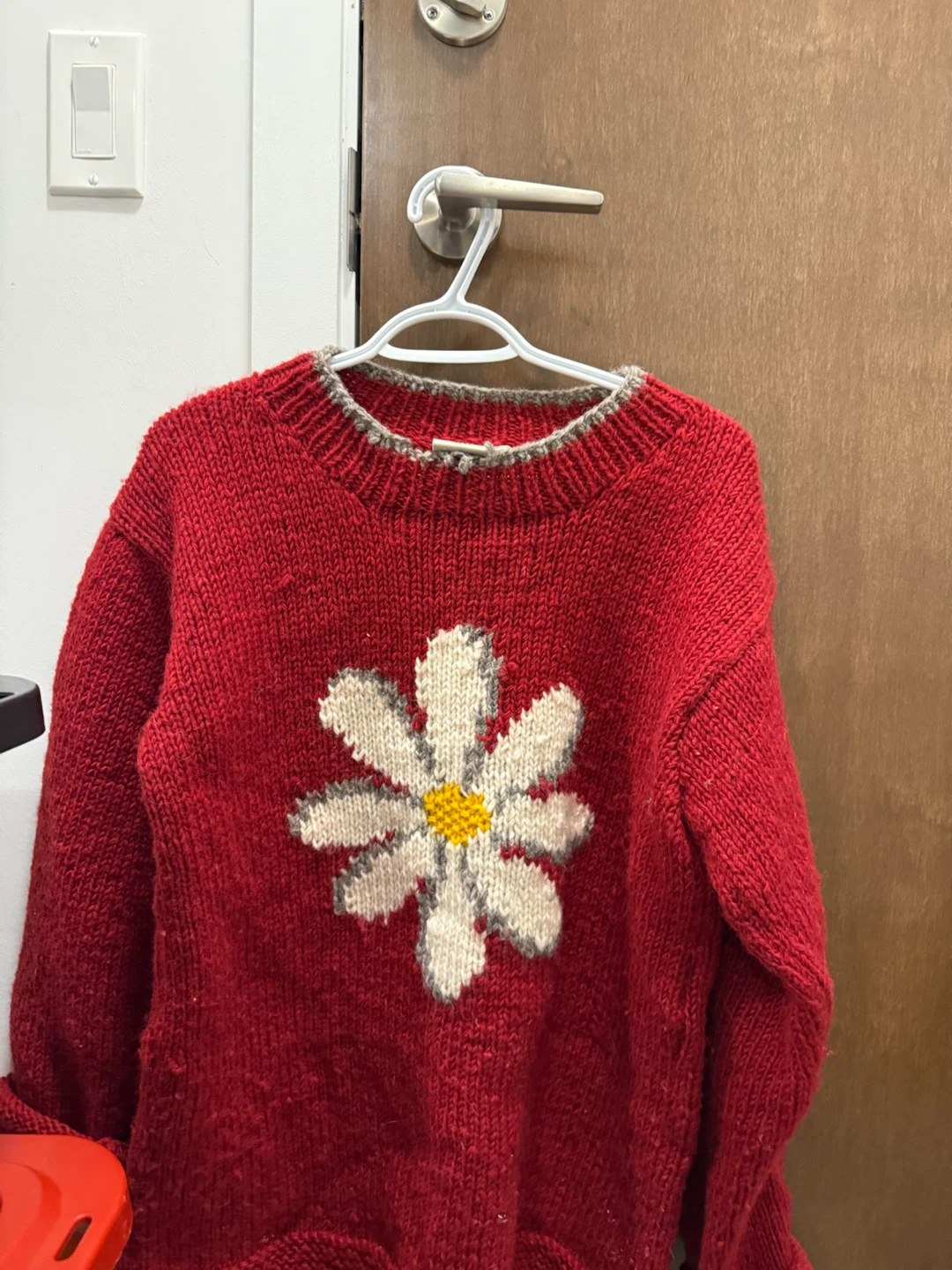 Pachamama Red Daisy Knit Sweater - photo 2
