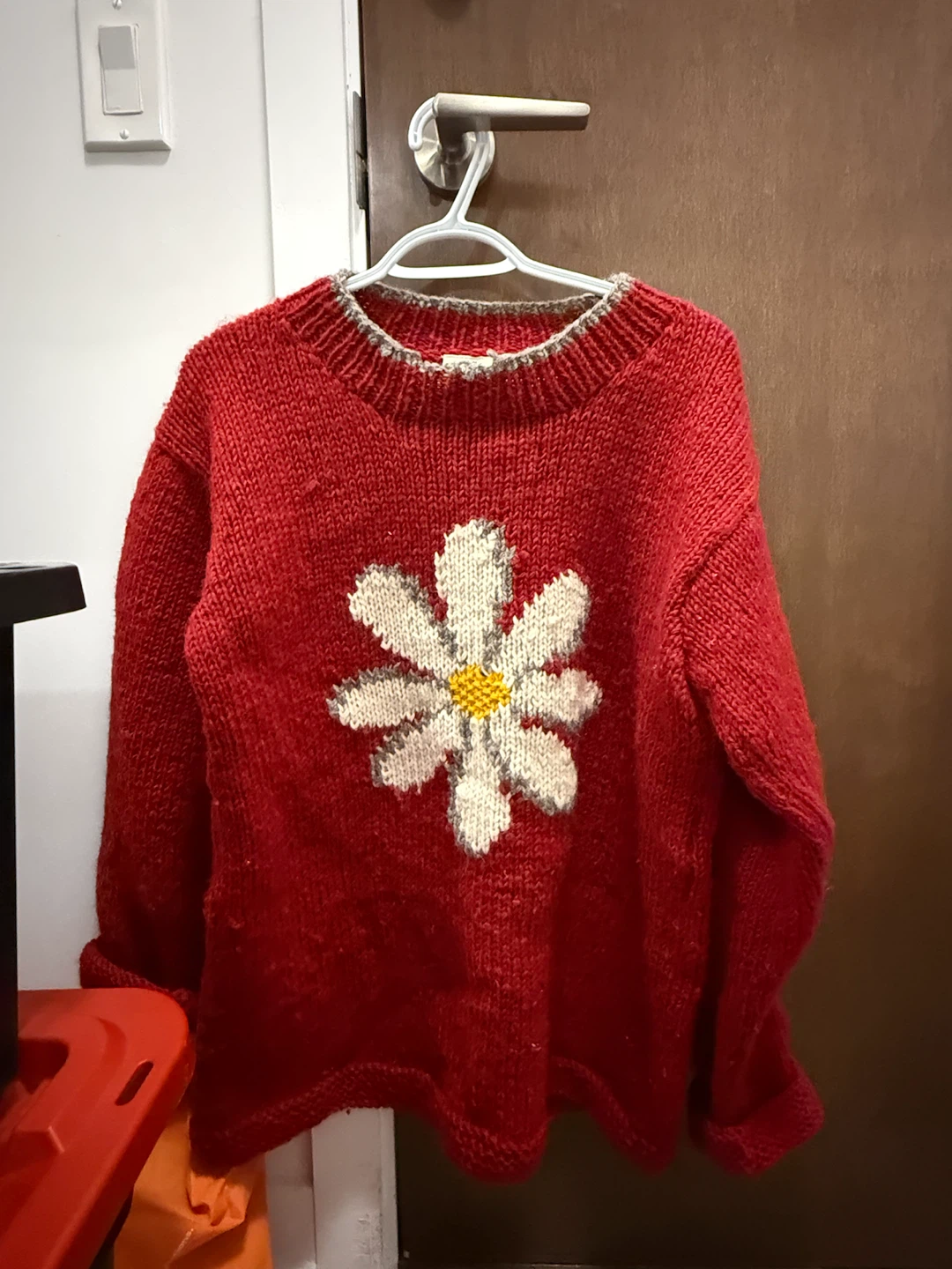 Pachamama Red Daisy Knit Sweater - photo 3