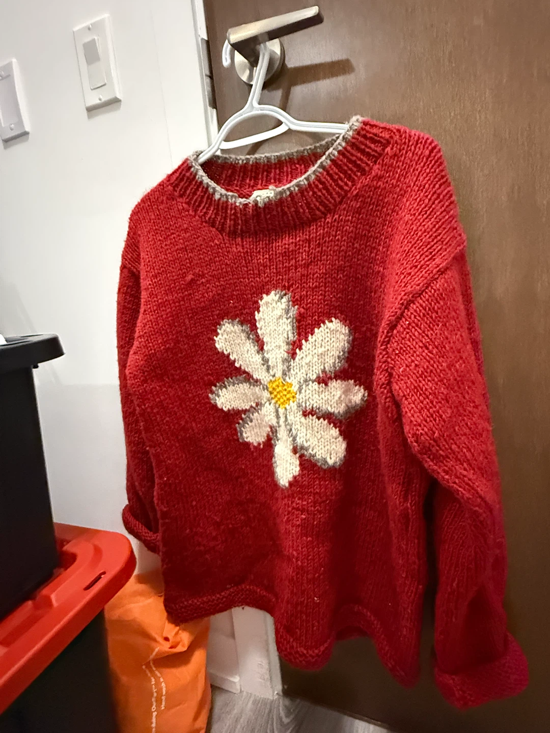 Pachamama Red Daisy Knit Sweater - photo 4