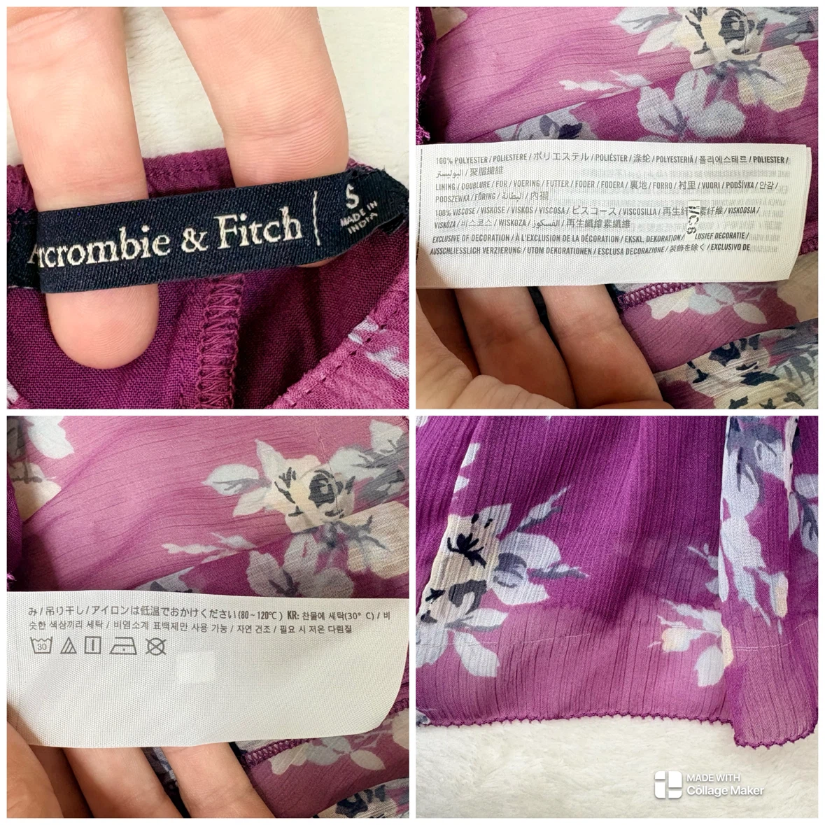 Abercrombie Fitch Floral Babydoll Cami Top Ruffled Tiered - photo 2