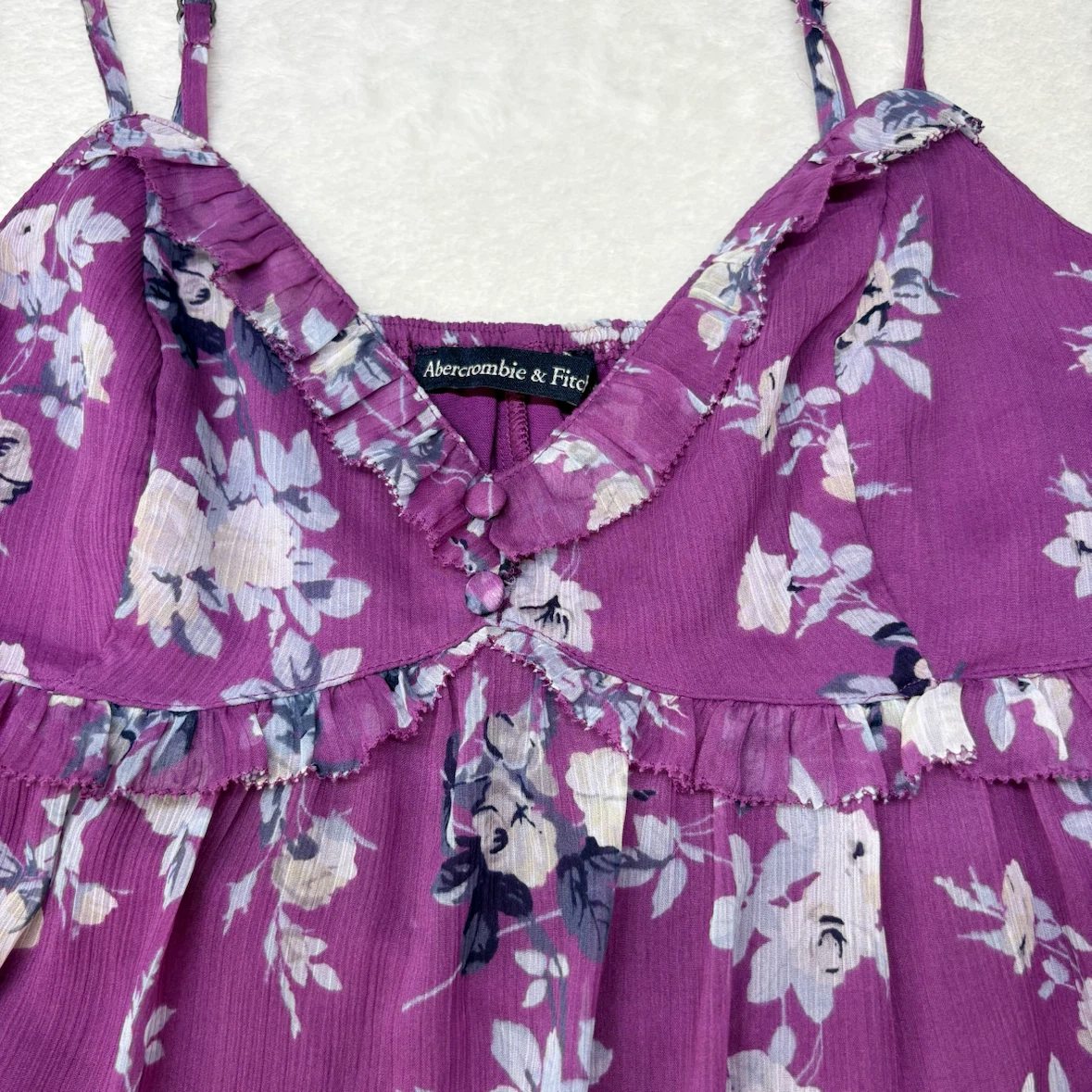 Abercrombie Fitch Floral Babydoll Cami Top Ruffled Tiered - photo 4