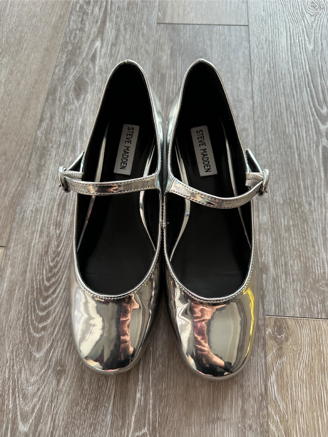 Steve Madden Silver Mary Jane Heels - photo 2