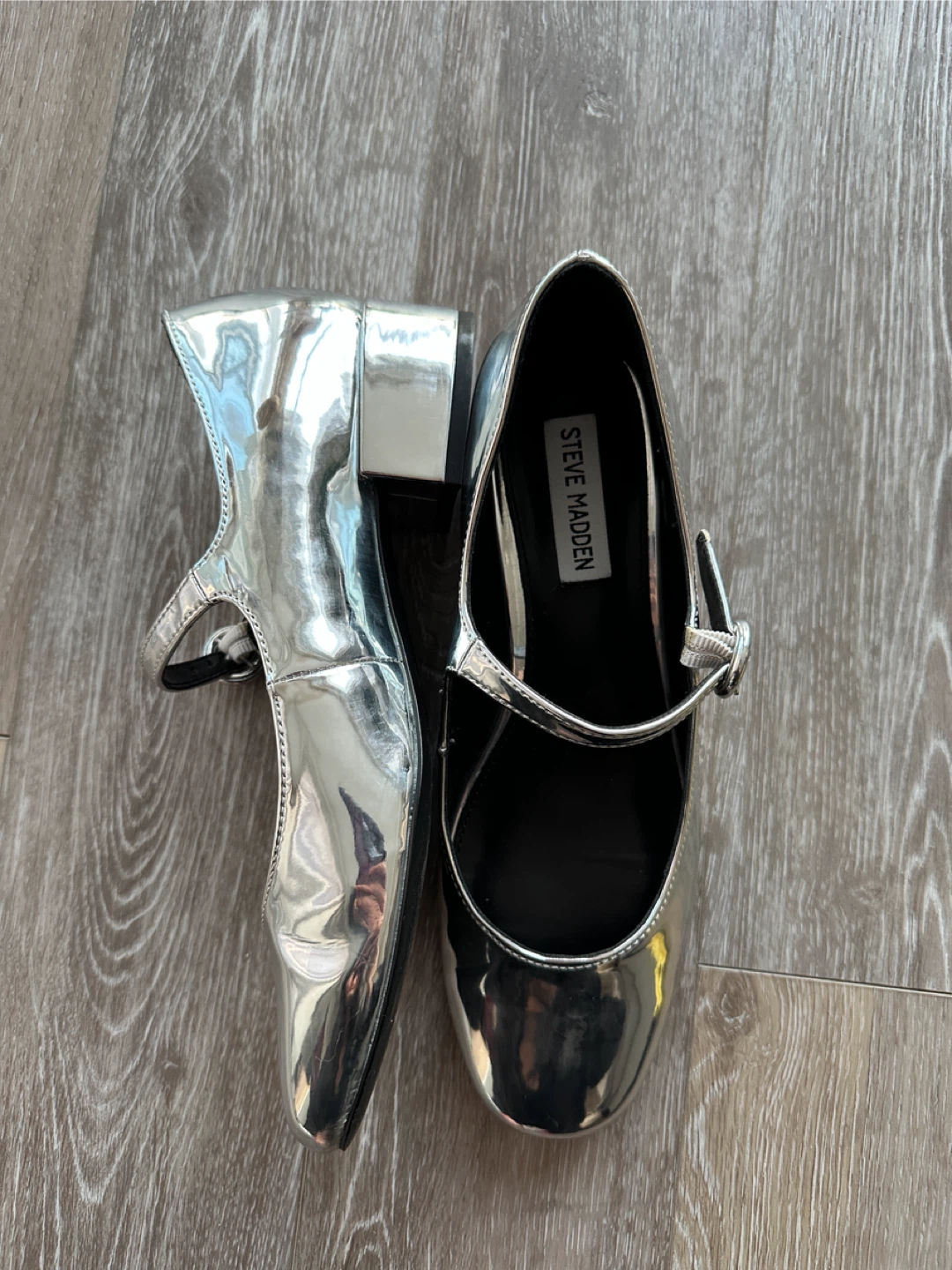 Steve Madden Silver Mary Jane Heels - photo 3