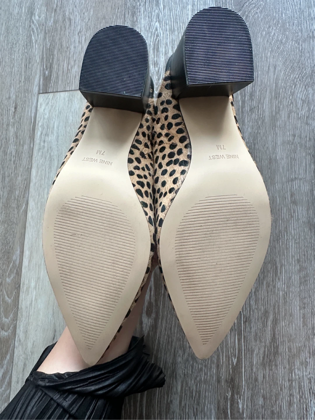 NEW Nine West Women's Leopard Print Mule Heels - Size 7 - photo 3