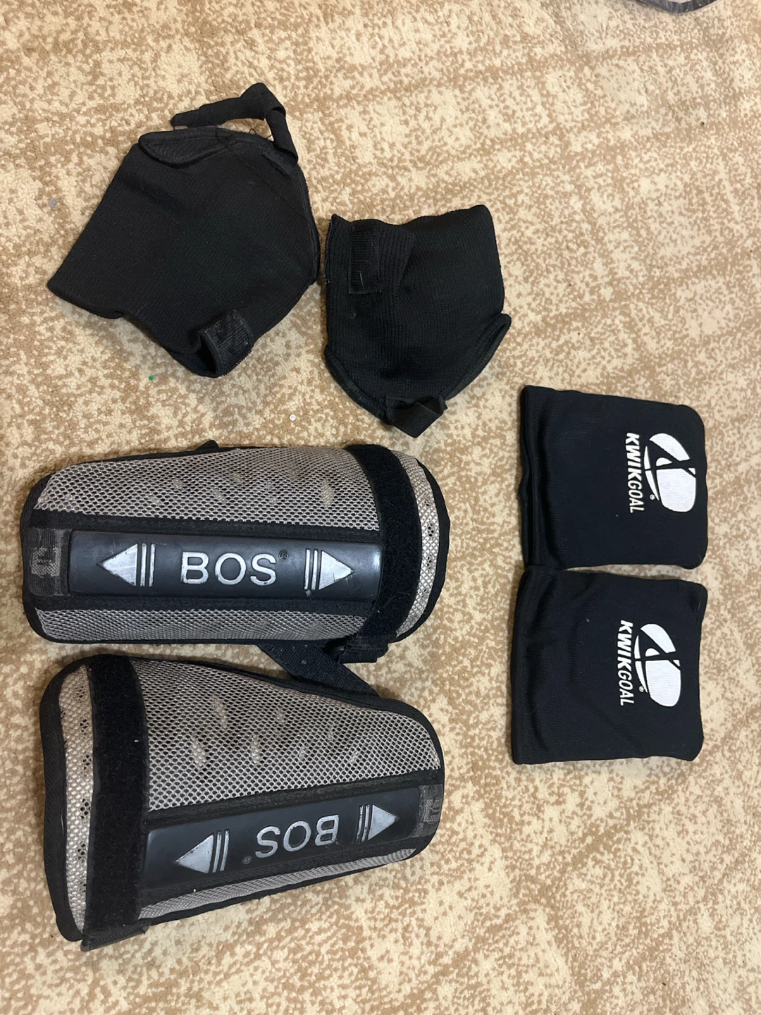 BOS and KwikGoal Shoulder pad,Knee pad & Shin Guards