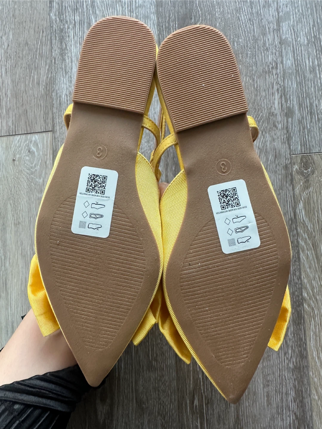 NEW ASOS DESIGN Yellow Bow Slingback Flats - photo 2