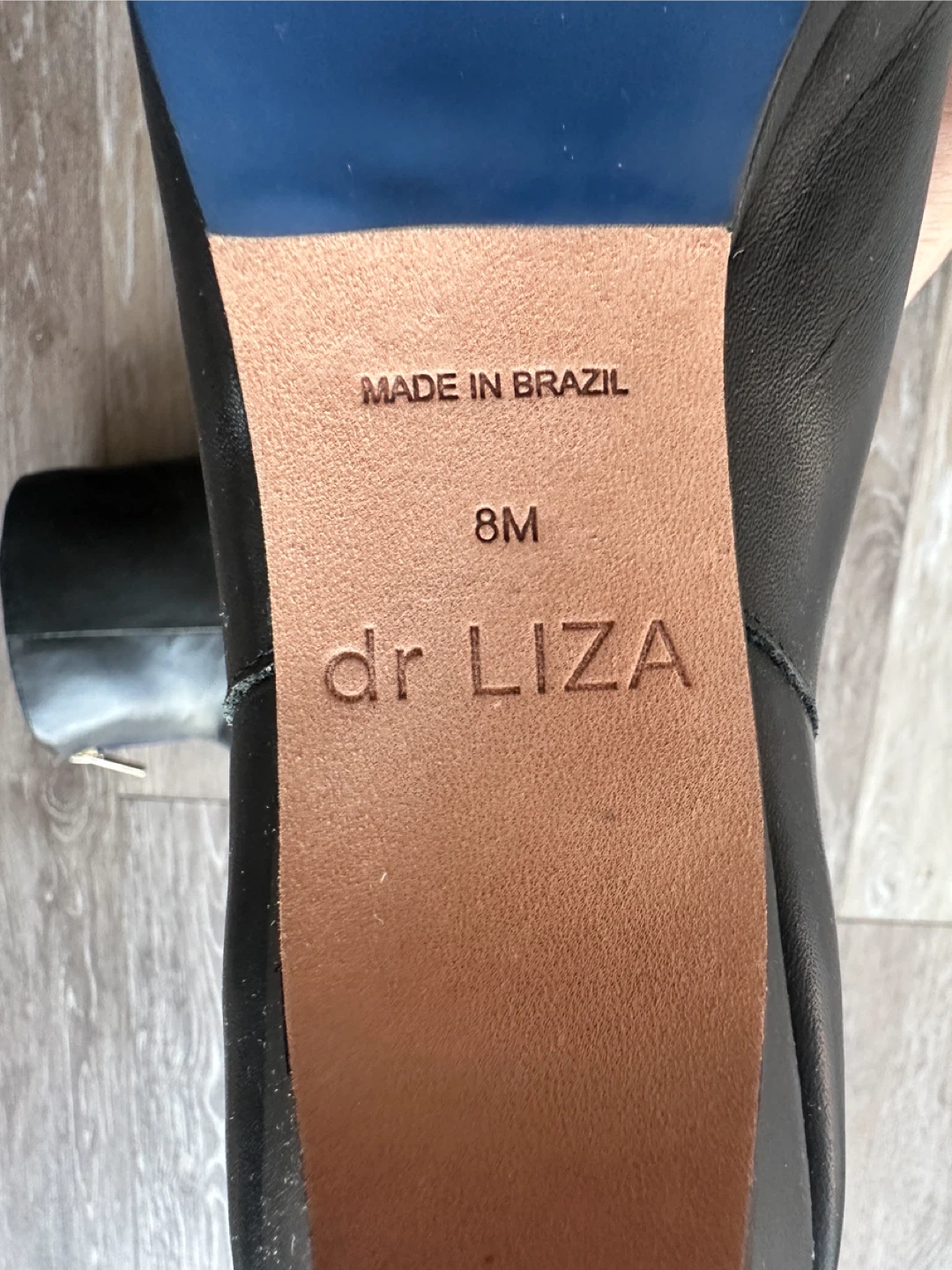 NEW Dr. Liza Black Leather Ankle Boots Size 8M - photo 4
