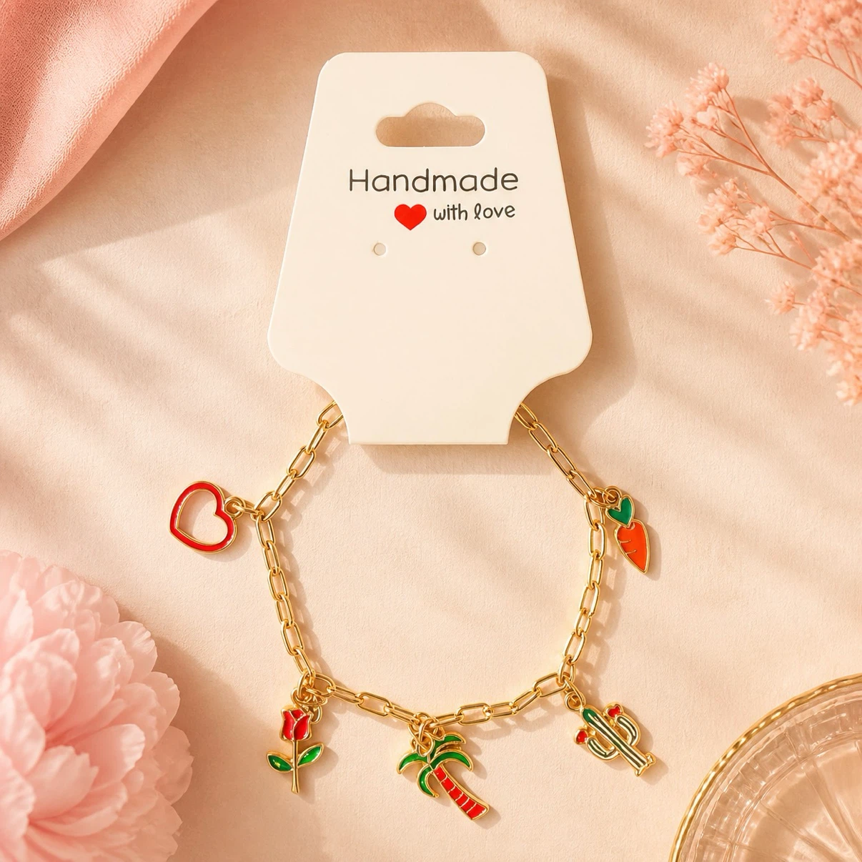 Gold tone Charm Bracelet