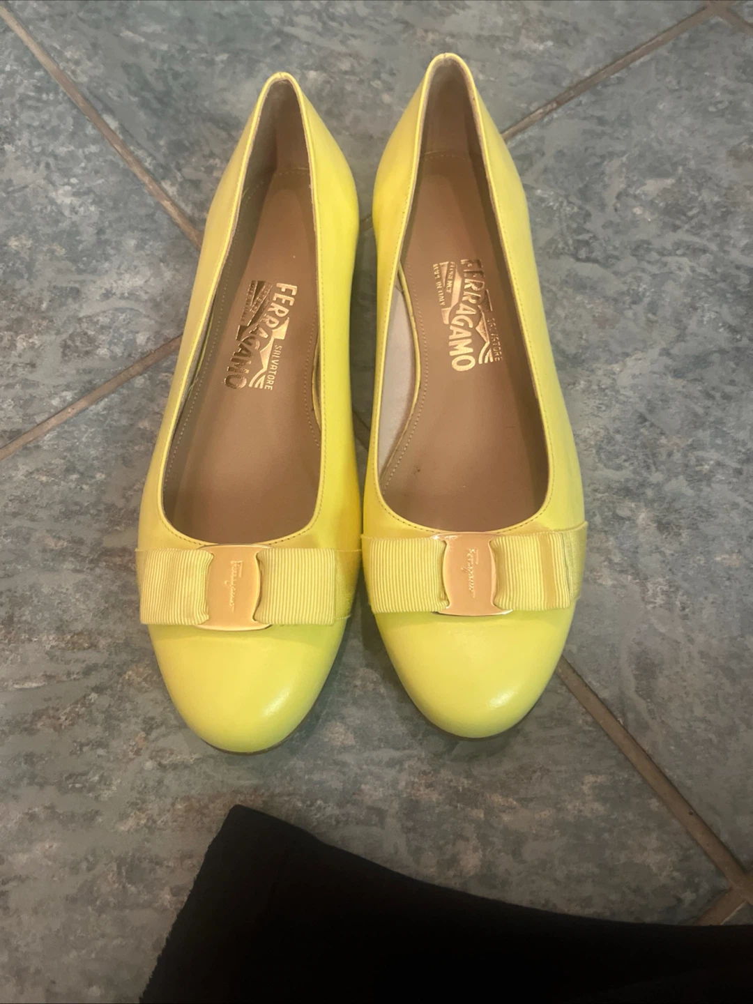 Salvatore Ferragamo Yellow Ballet Flats - photo 2