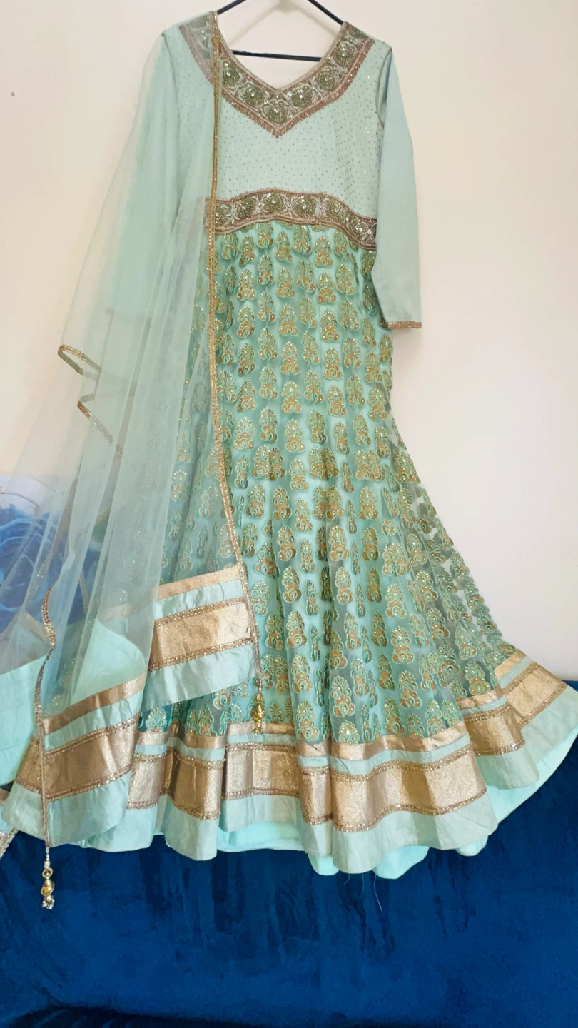 Women's Mint Green Embellished Anarkali Suit - photo 3