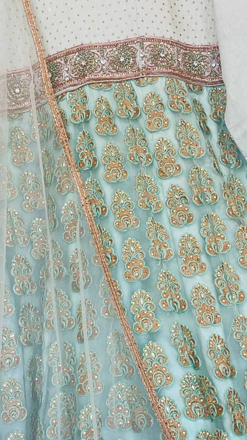 Women's Mint Green Embellished Anarkali Suit - photo 4