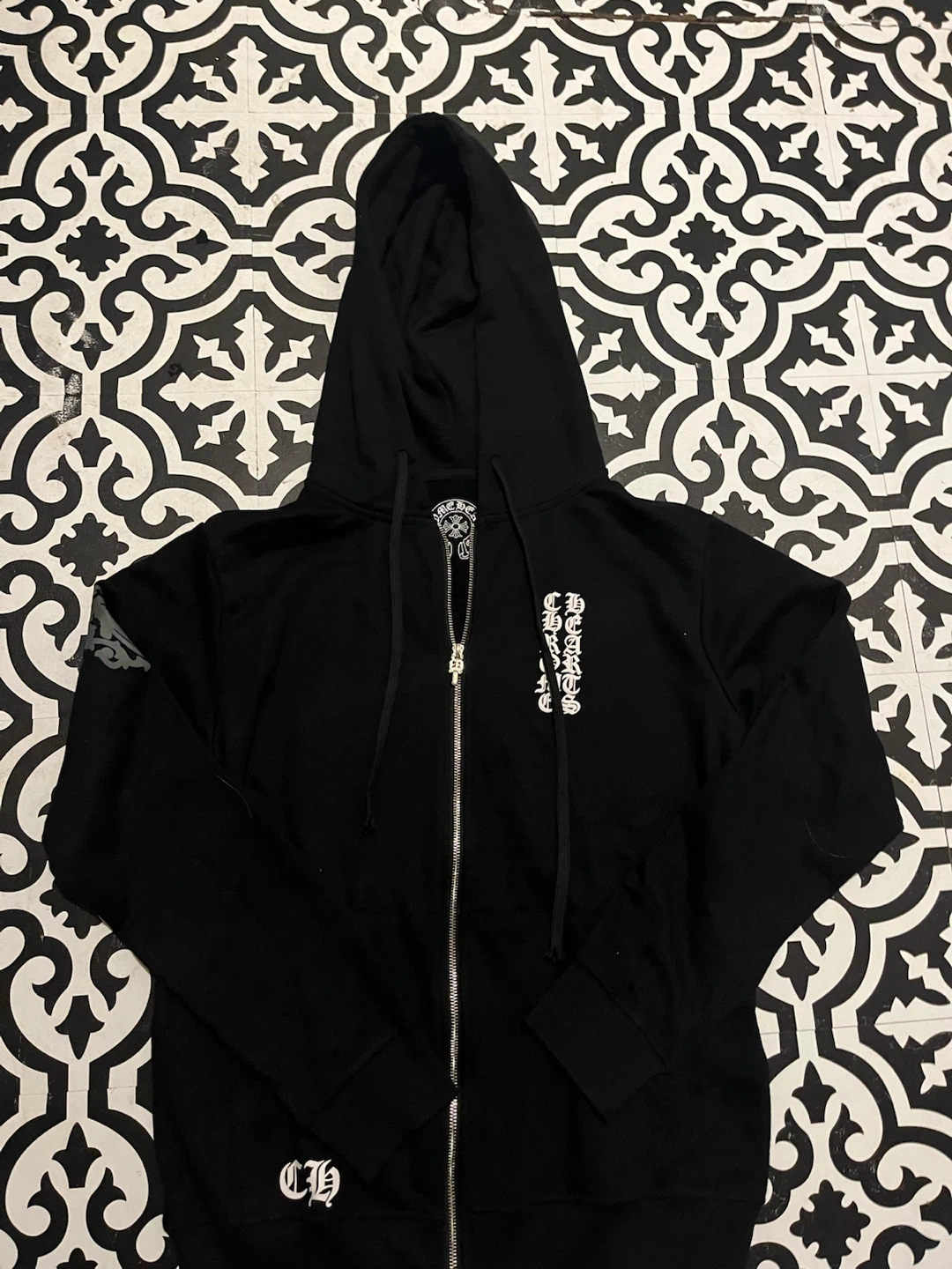 Chrome Hearts Black Zip-Up Hoodie