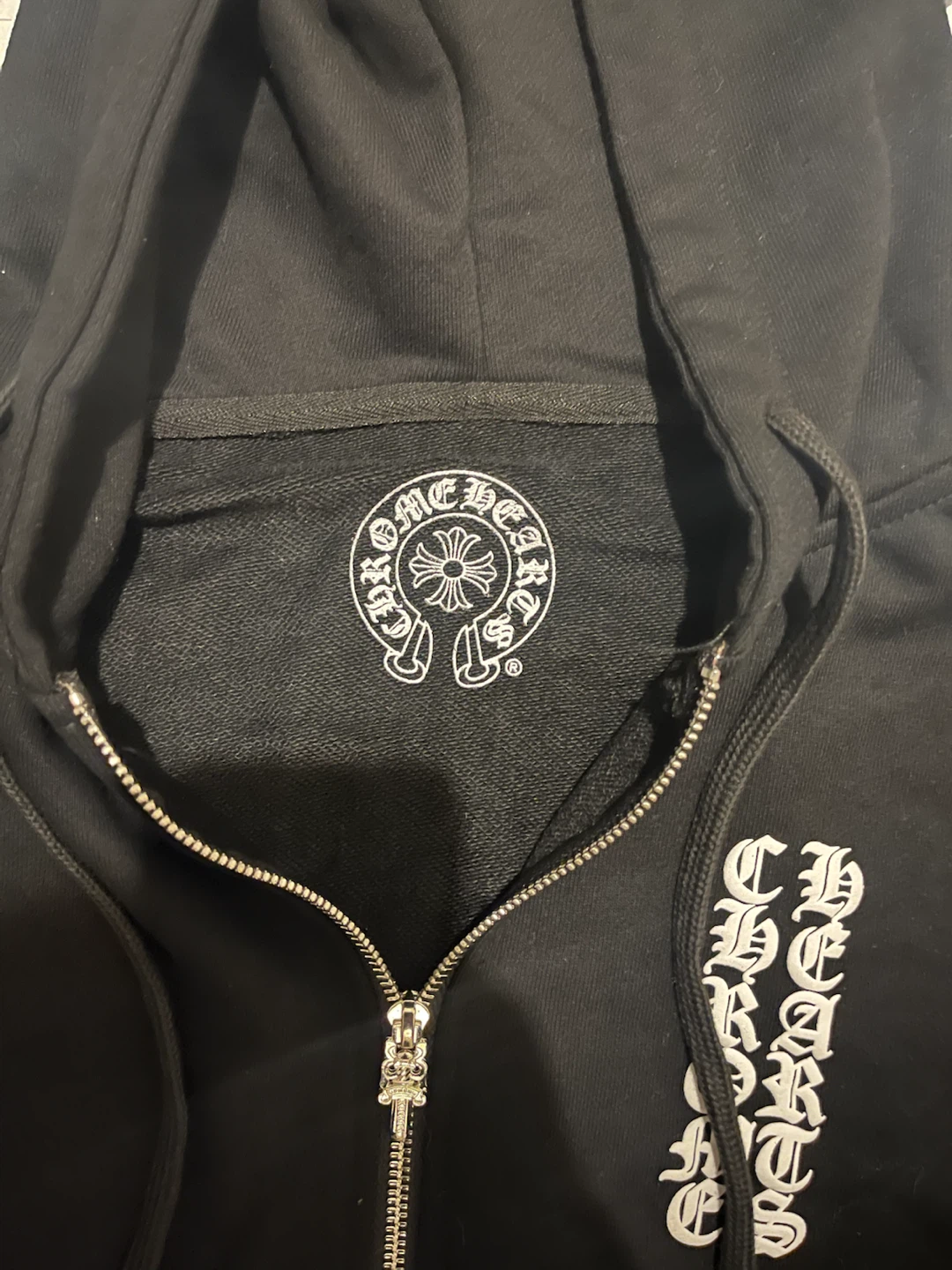 Chrome Hearts Black Zip-Up Hoodie - photo 2