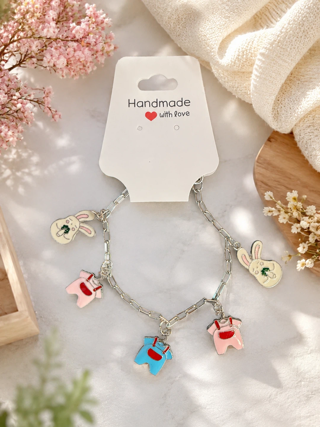 Handmade Charm Bracelet for baby shower