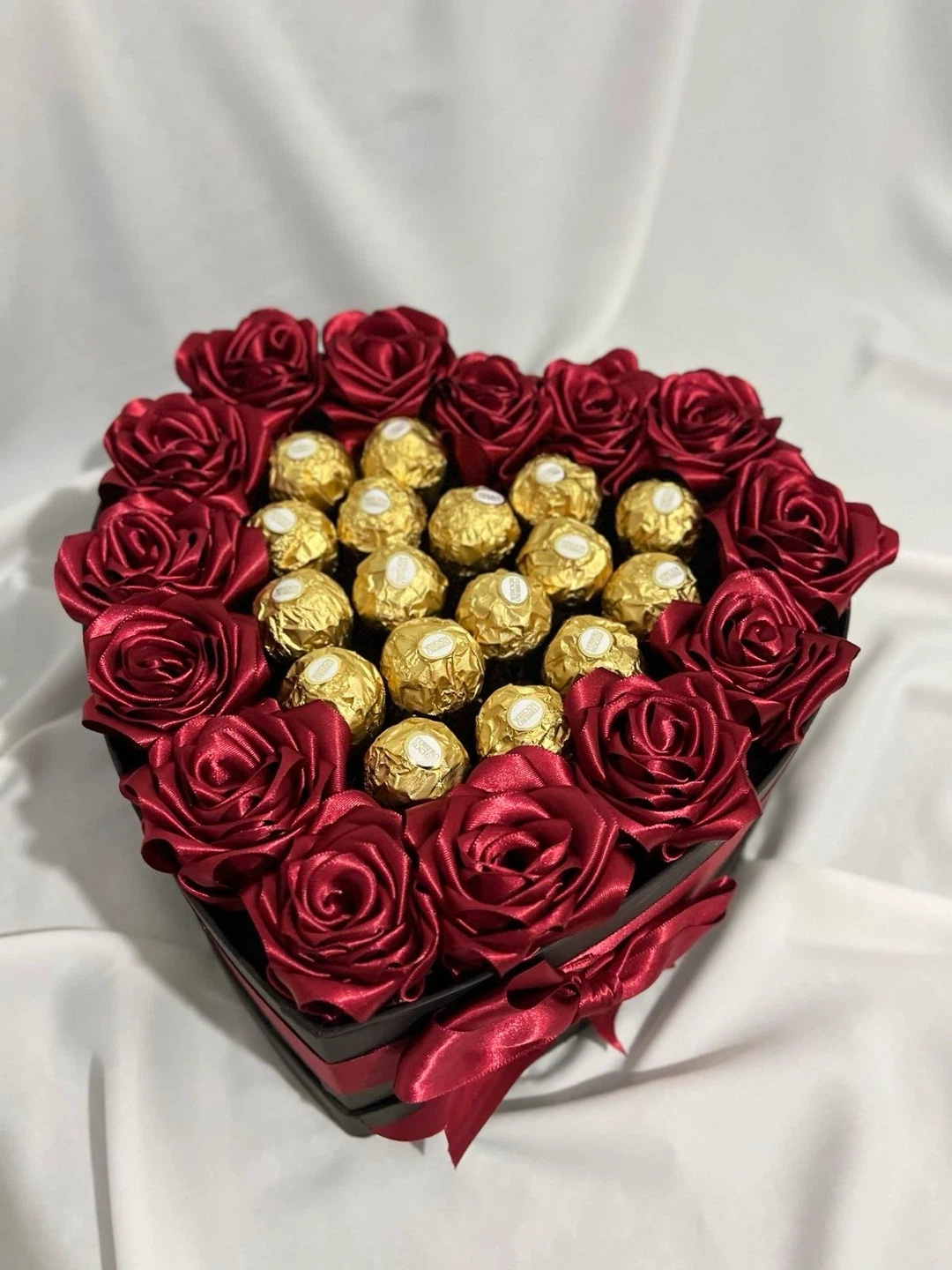 Ferrero Rocher Chocolate Heart Box with Roses