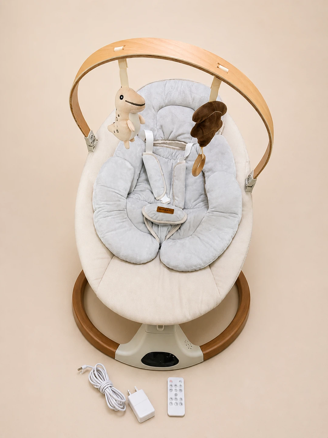 🌿 Moonni Electric Baby Swing – LIKE NEW! 🌿