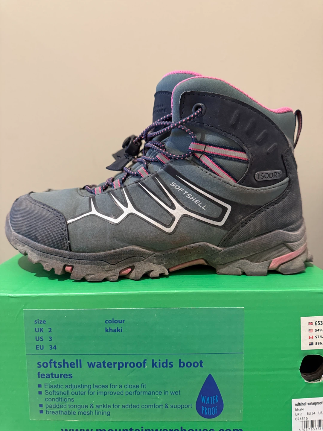 Mountain Warehouse Softshell Waterproof Kids Boots