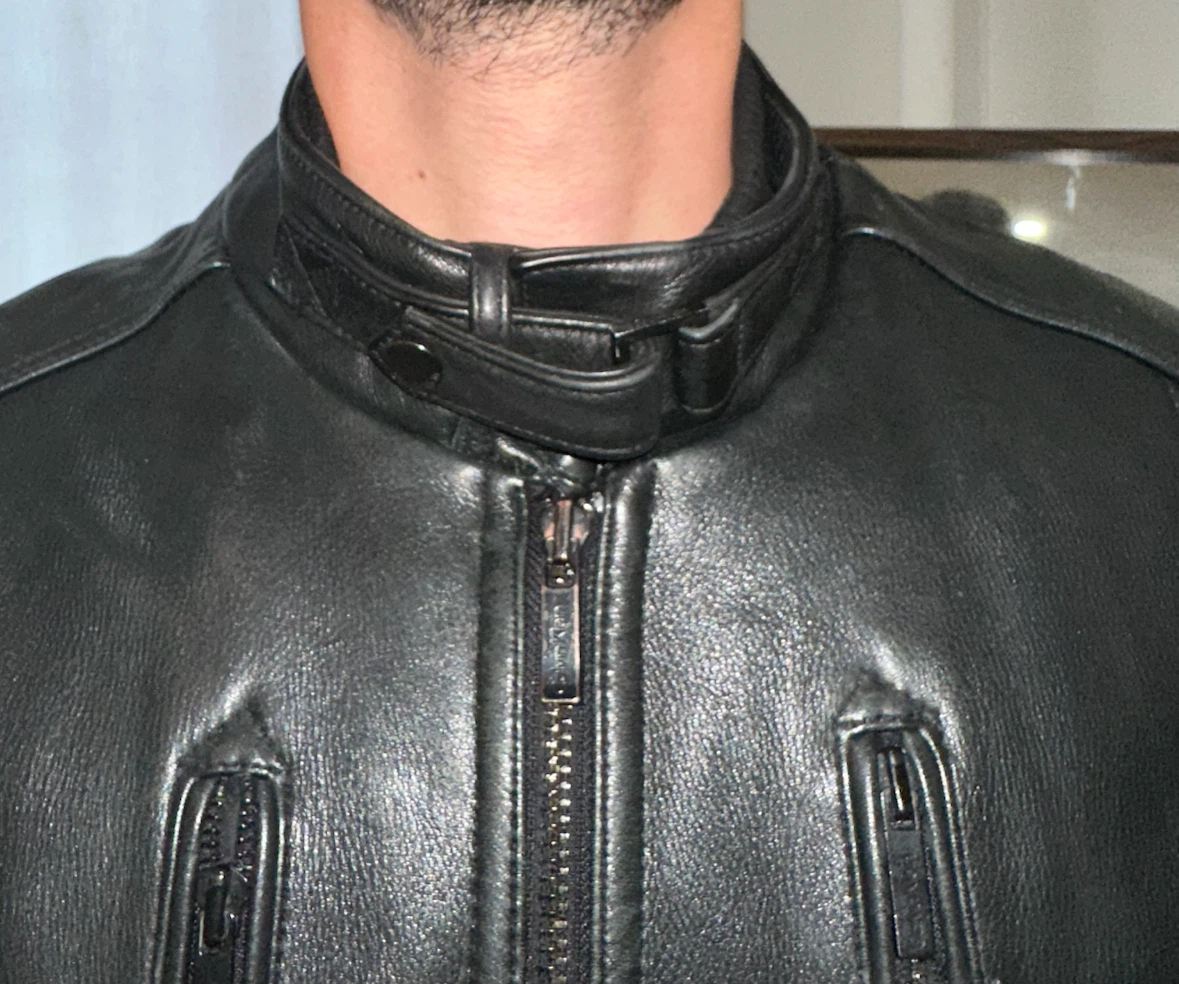 Calvin Klein Black Leather Moto Jacket - photo 3