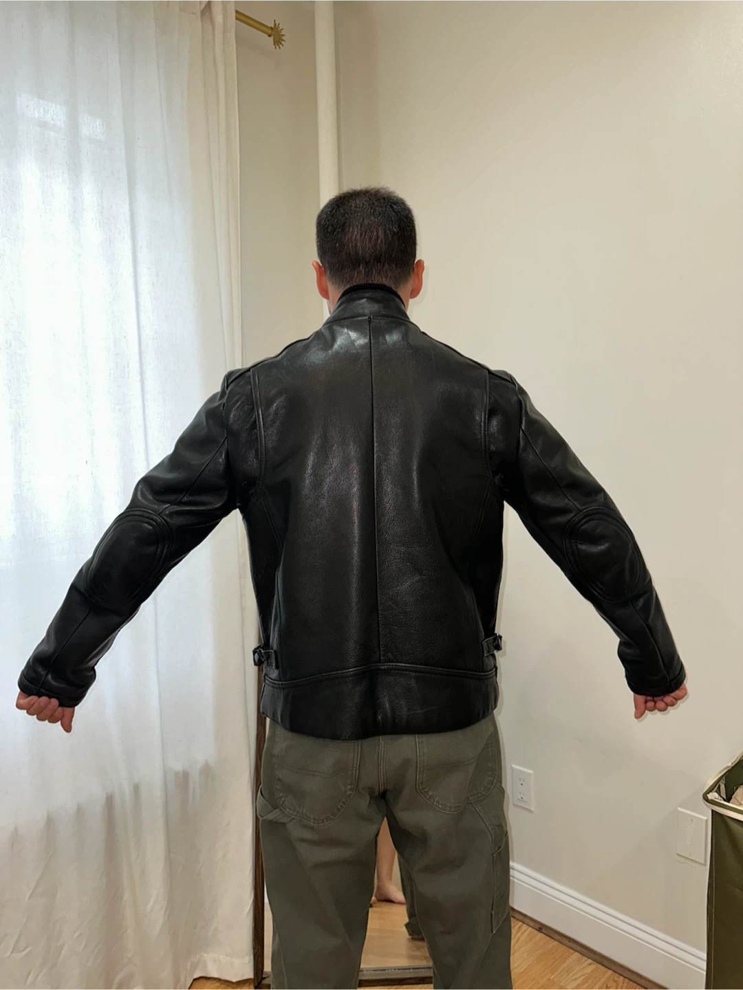 Calvin Klein Black Leather Moto Jacket - photo 5