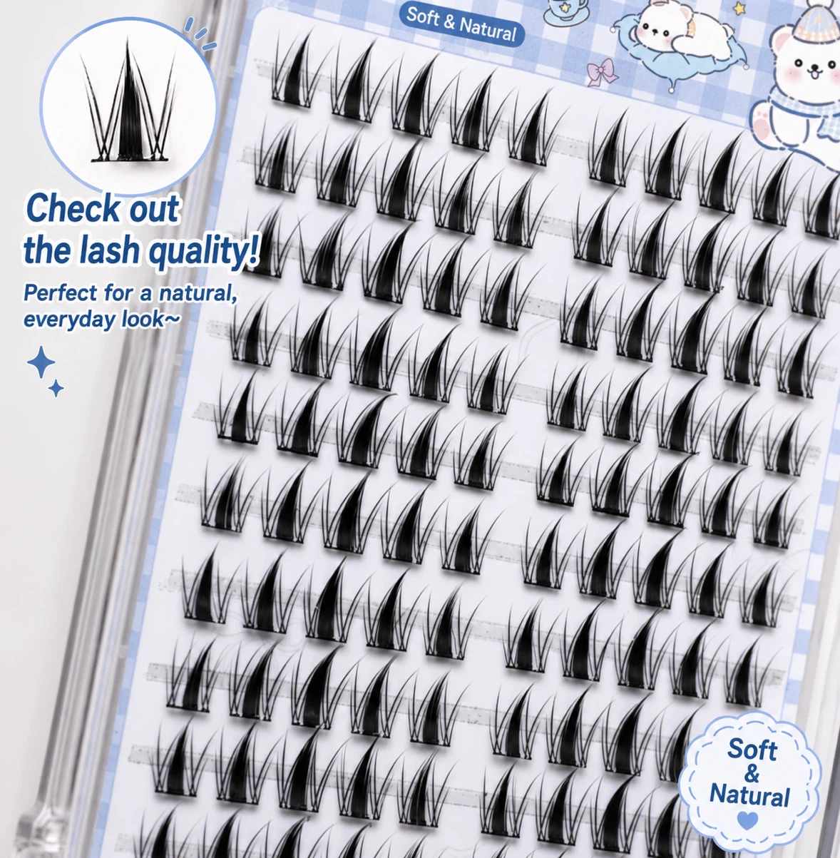 Brand New Clear Band Individual Lash Clusters 🎀💗