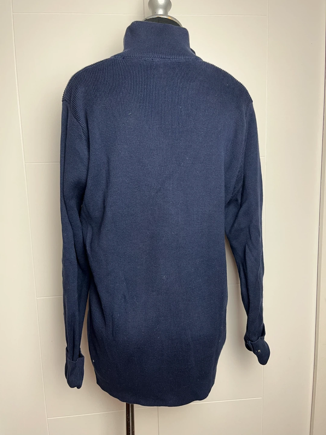 Mexx Zip-Up Cardigan Sweater Navy Blue - photo 2