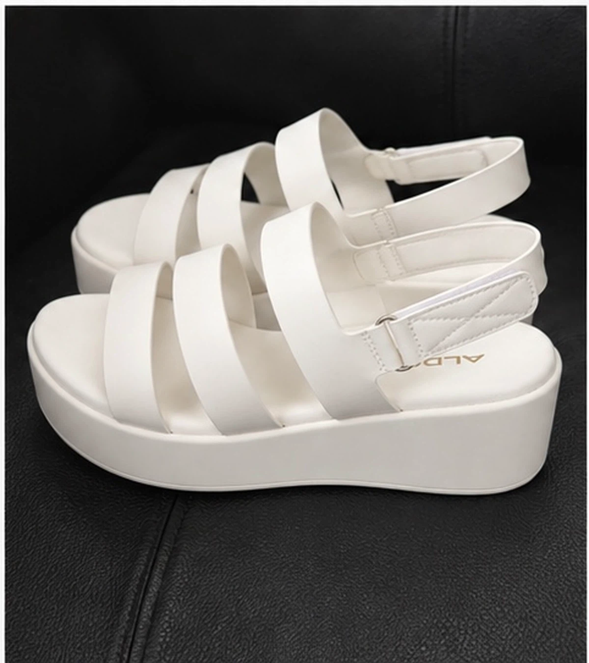 ALDO White Platform Sandals Size 6.5 - photo 2
