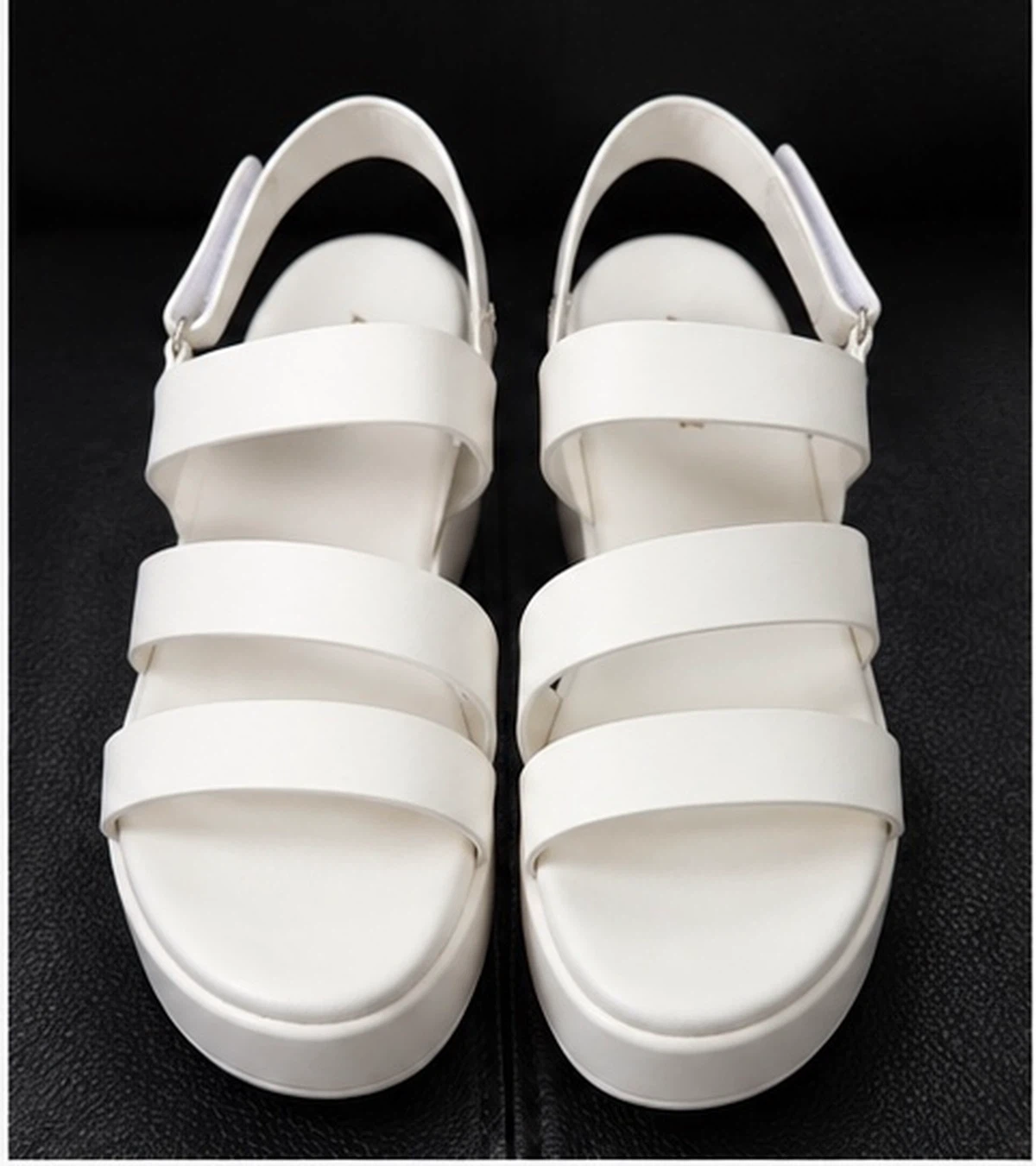 ALDO White Platform Sandals Size 6.5 - photo 3