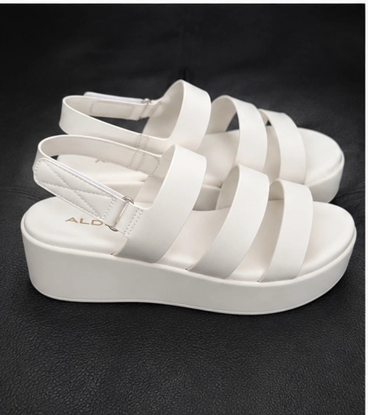 ALDO White Platform Sandals Size 6.5 - photo 5