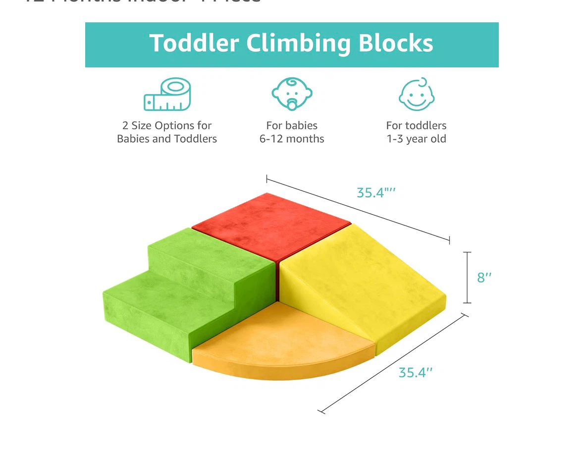 Toddler Climbing Blocks Soft Play Set 4 Piece