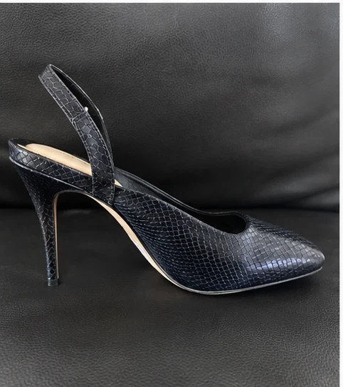 ALDO Women's Black Snake Print Slingback Heels - photo 3