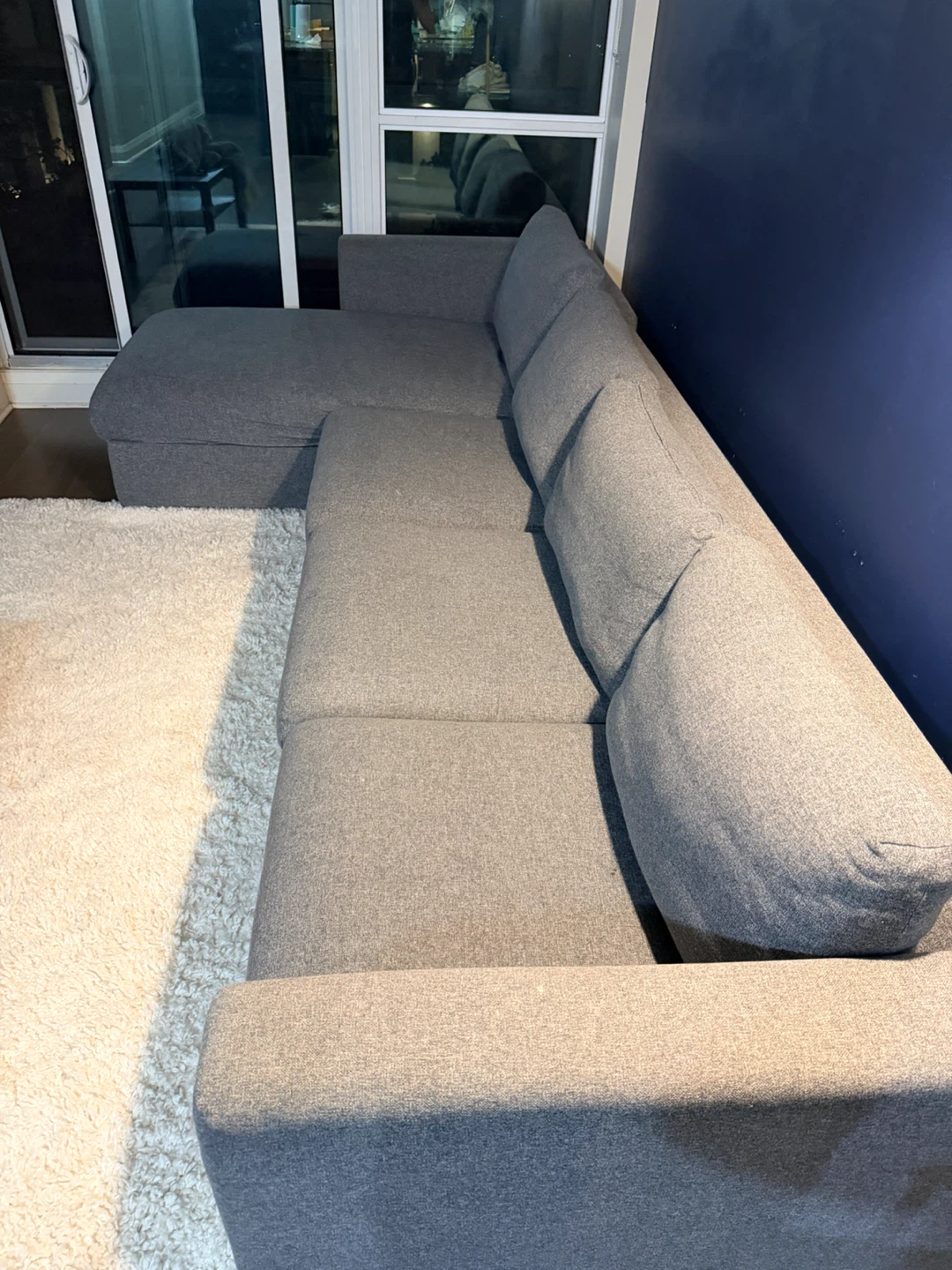 IKEA FINNALA 4-Seat Sectional Sofa – Grey – Excellent Condition - photo 3
