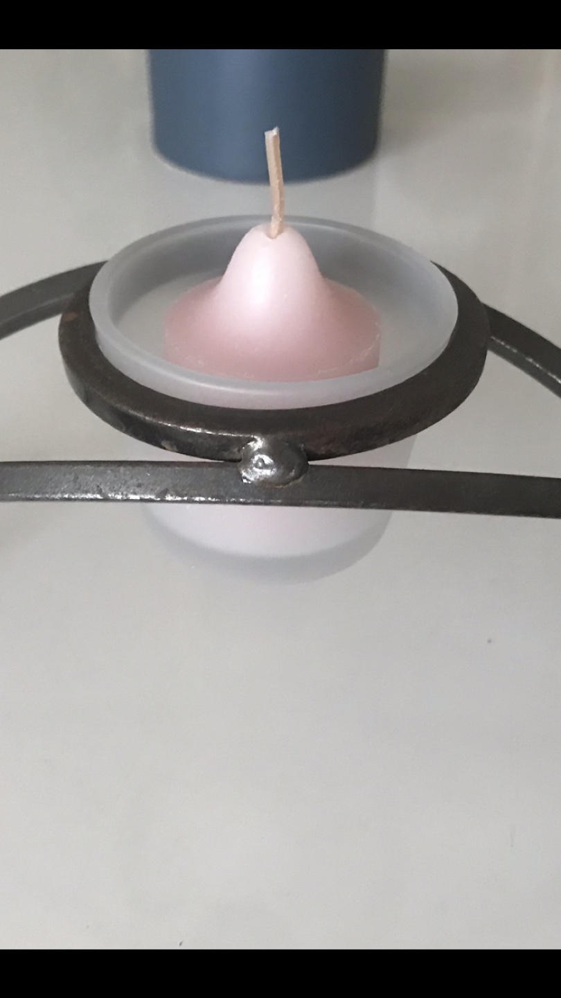 Candle Holder- Wrought-iron & Glass + *Scented Votive* - photo 3