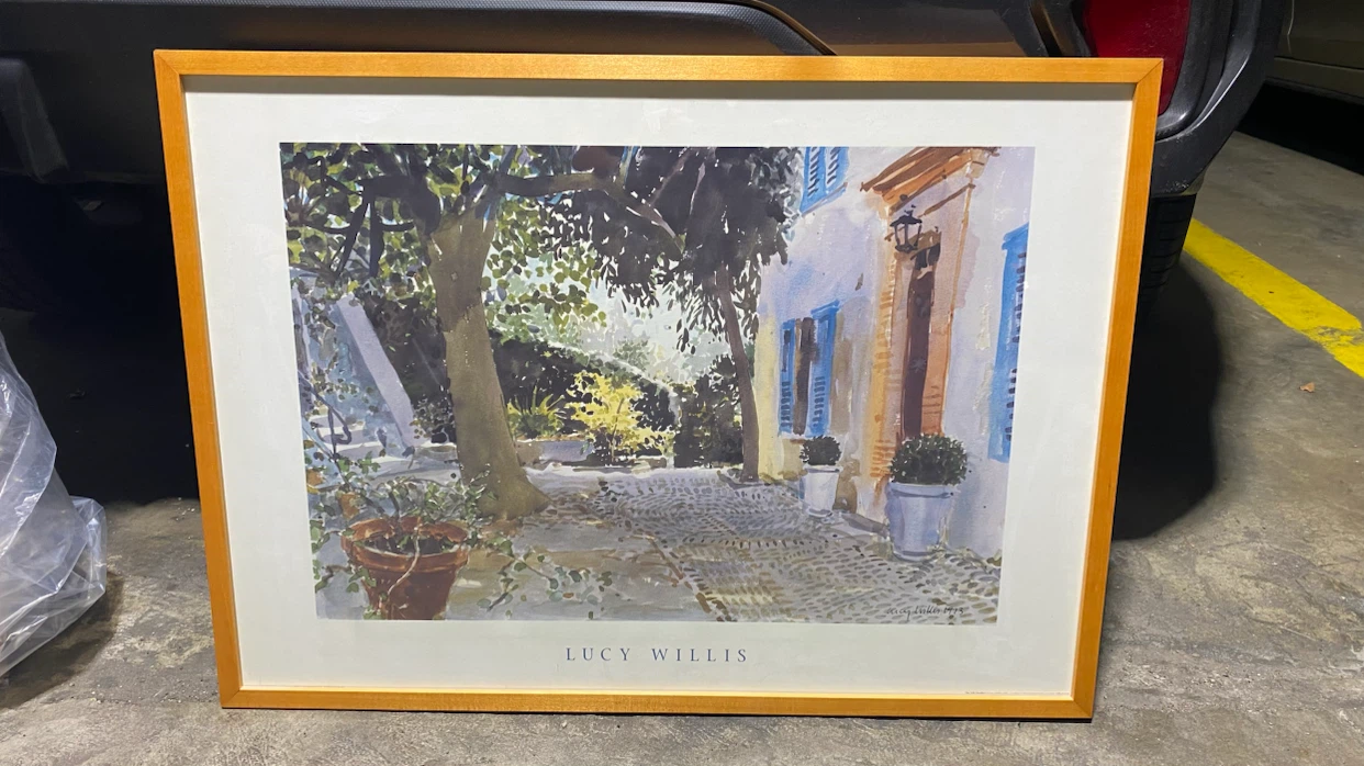 Framed "Courtyard" Print by Lucy Willis