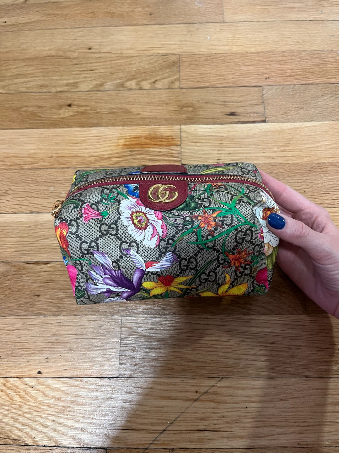 Gucci Floral GG Supreme Cosmetic Pouch - photo 2