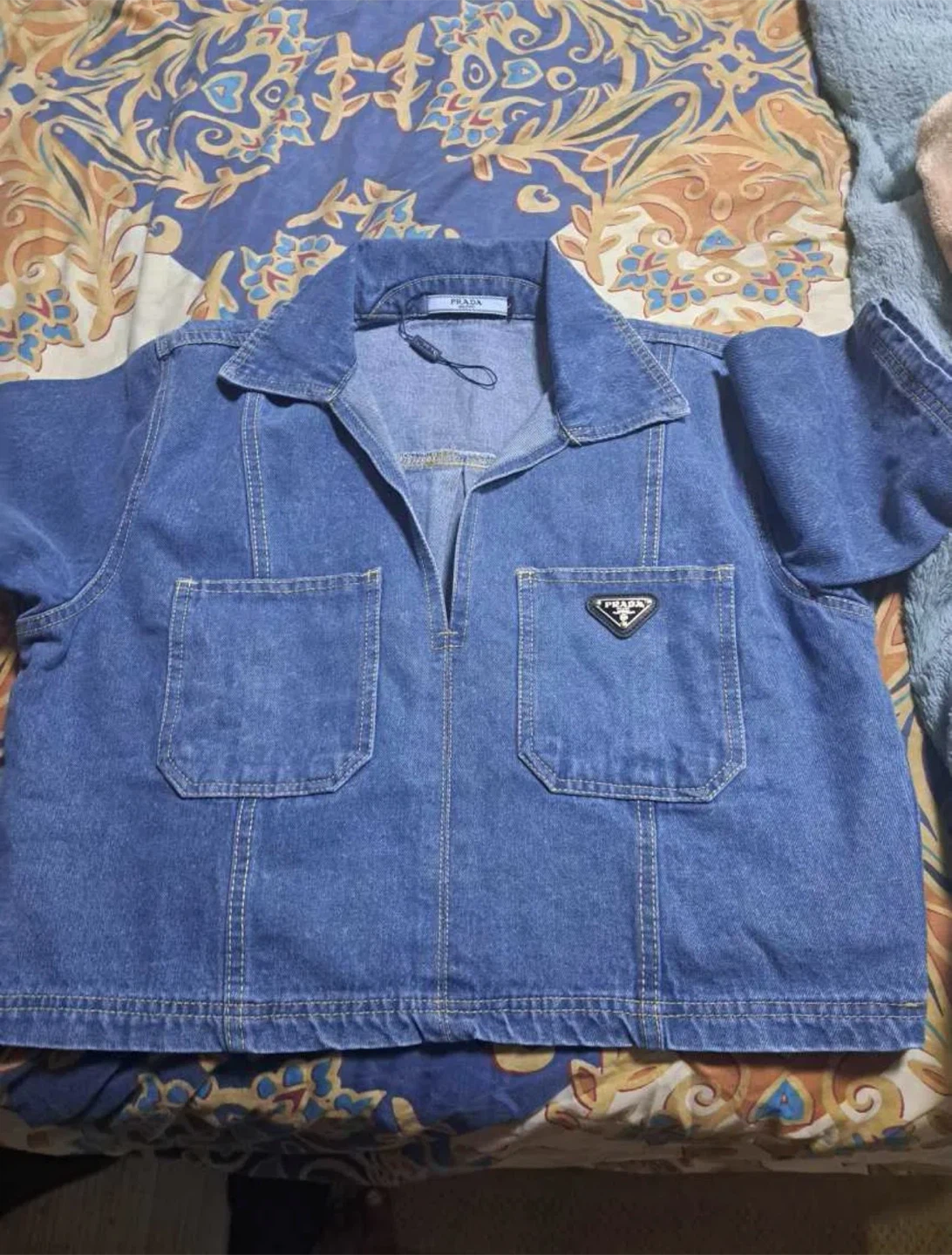 PRADA Denim Short Sleeve Shirt