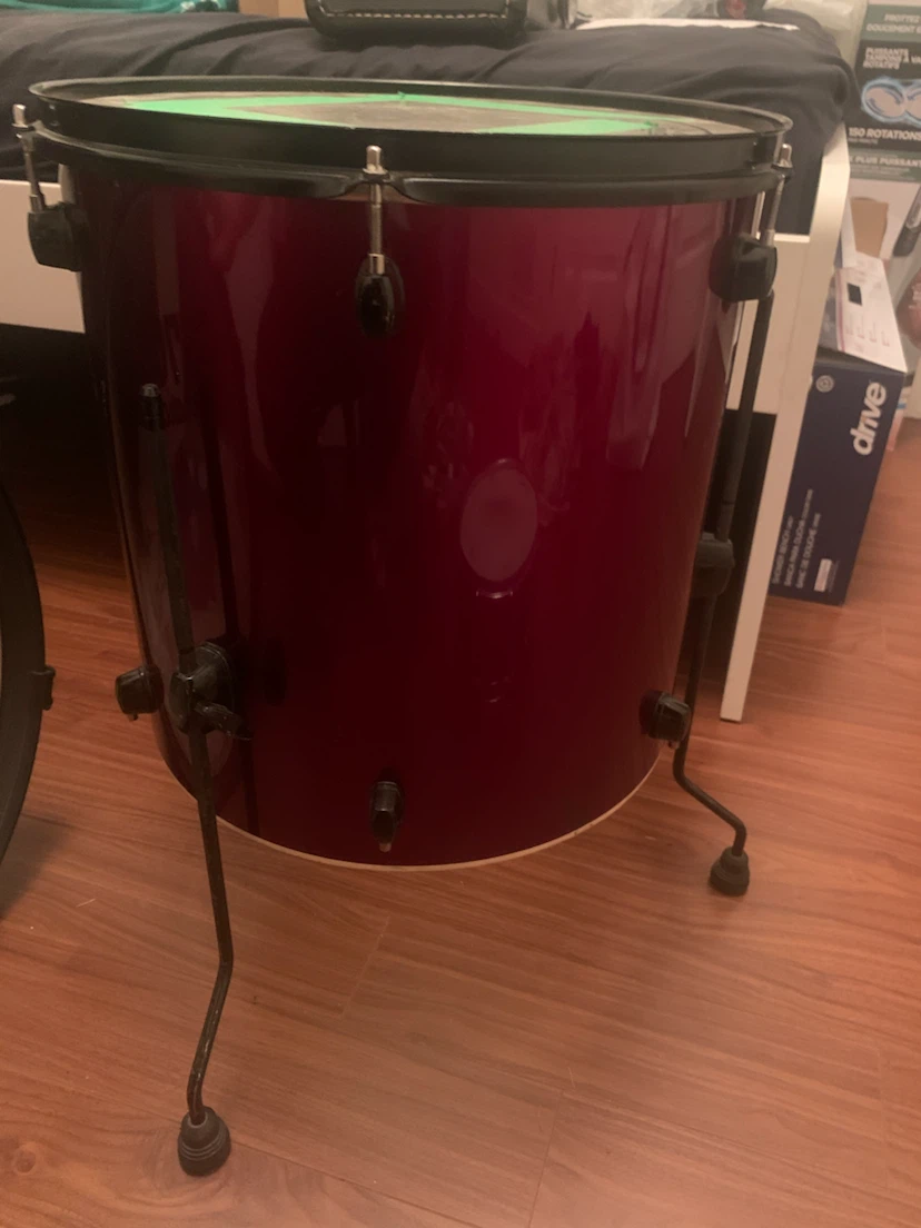 CB700 Pearl Maroon drum kit - Snare, Toms, Bass - photo 4