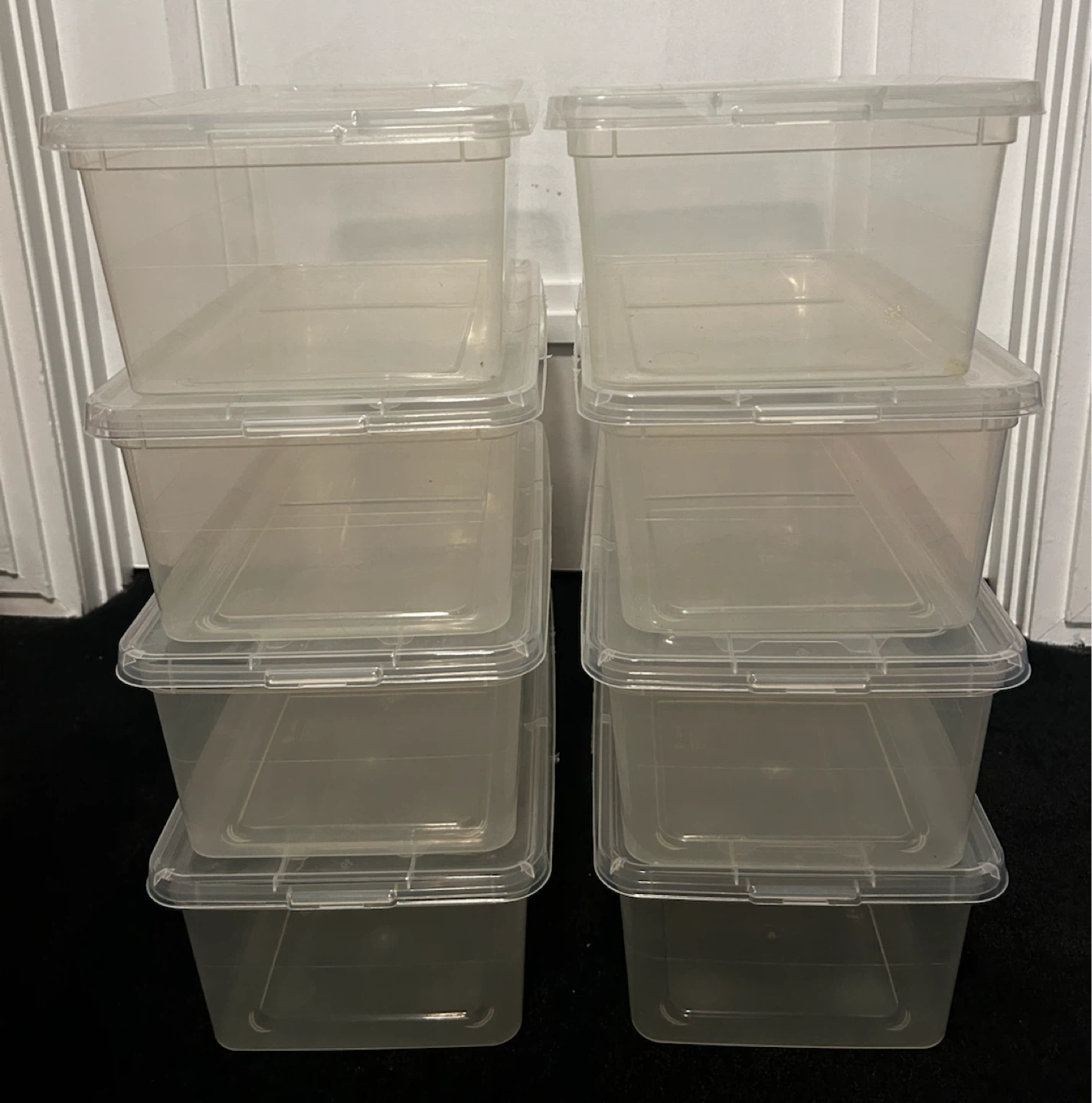 Clear Storage Bins with Lids (Set of 8)