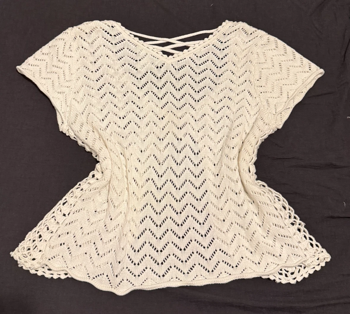 vintage cotton crochet top - photo 5
