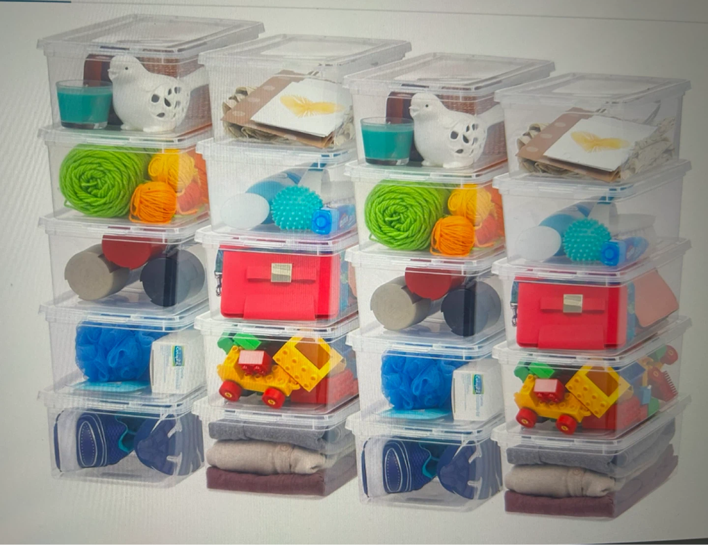 Clear Storage Bins with Lids (Set of 8) - photo 4