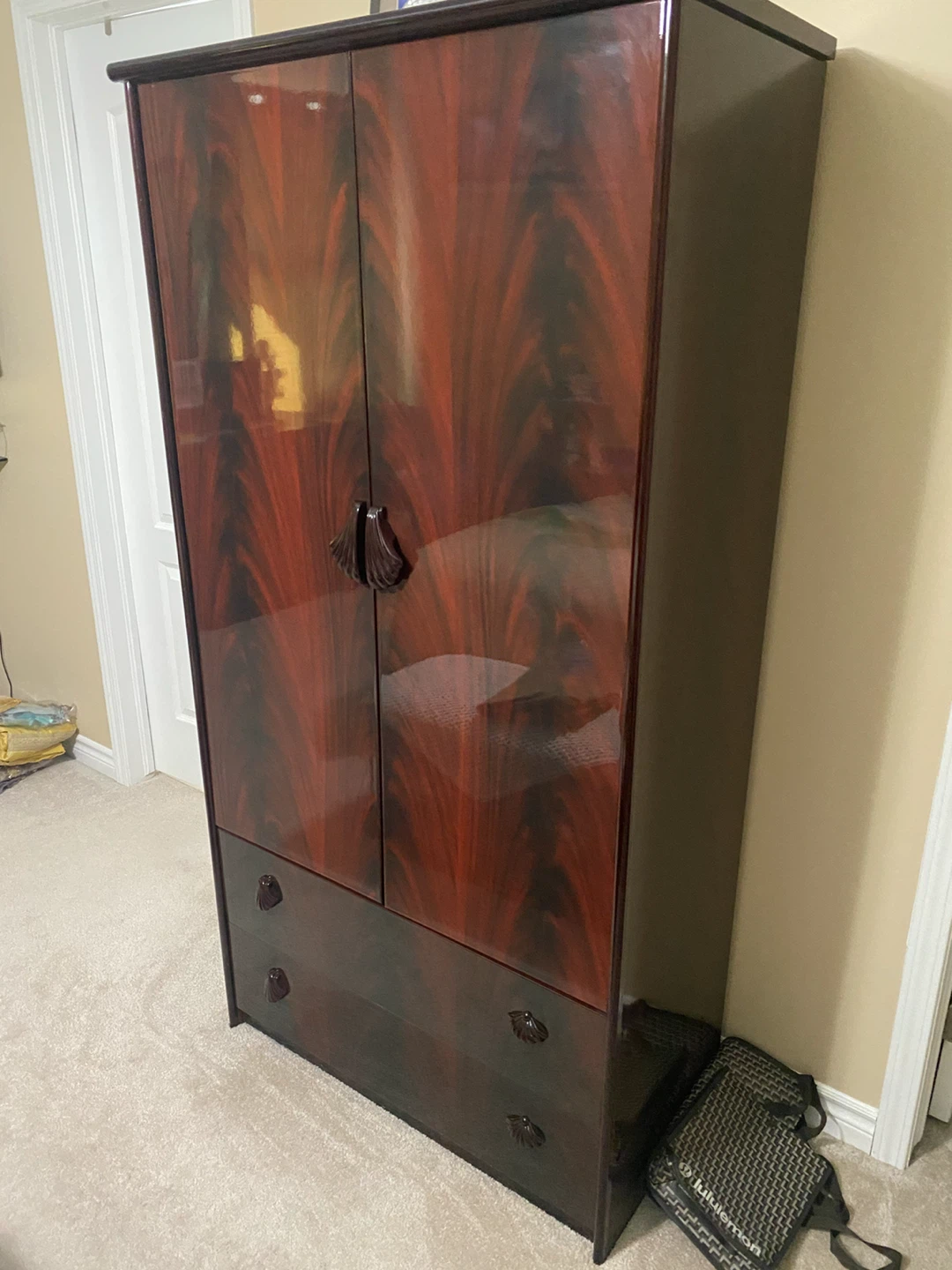 Vintage Armoire Wardrobe with Drawers - Italian furniture