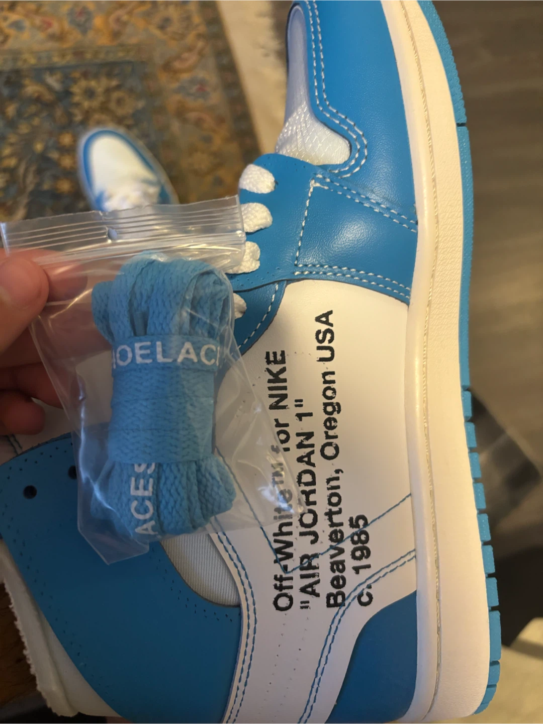 Off-White Air Jordan 1 University Blue - photo 2